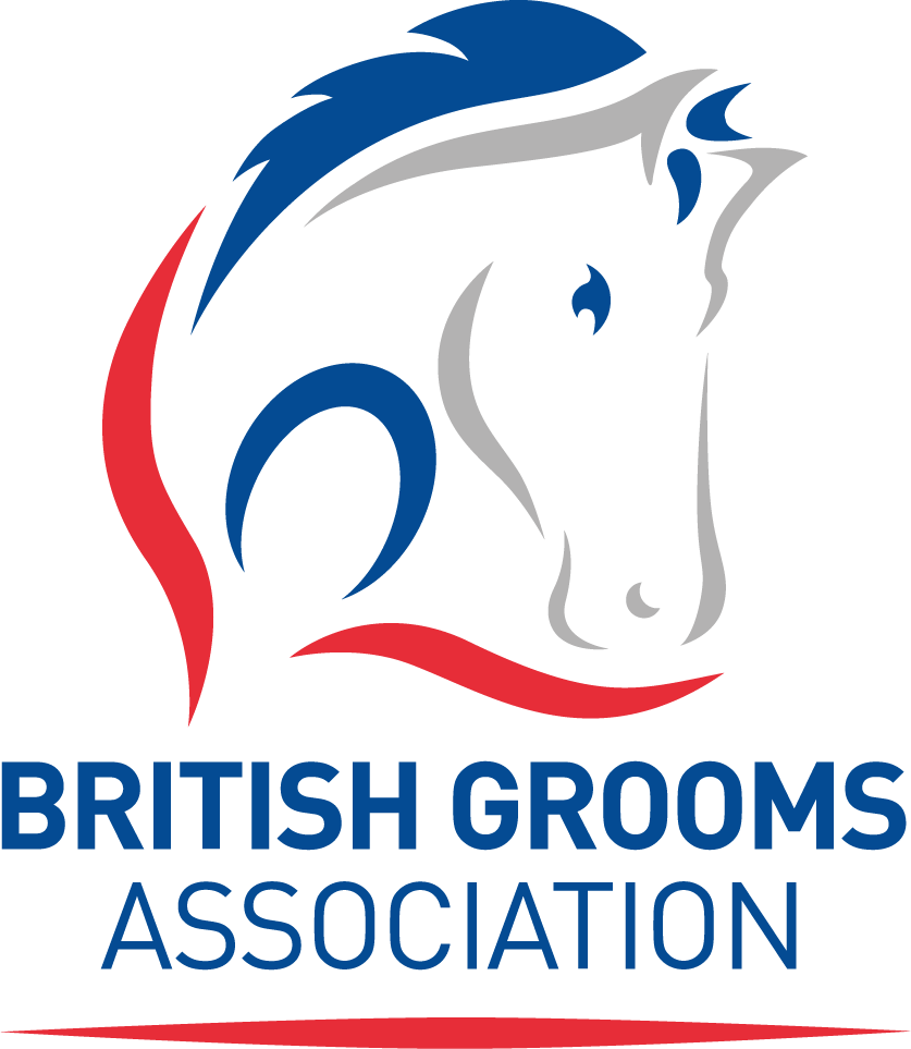 British Grooms Association logo featuring horse head silhouette