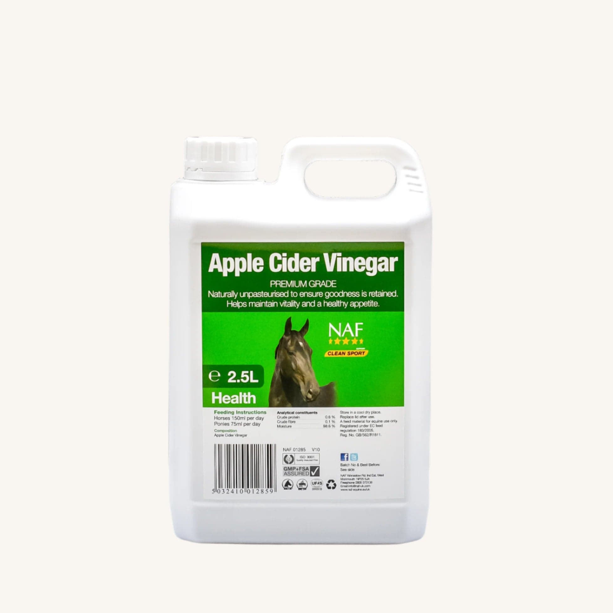 naf-equine Apple Cider Vinegar - unpasteurised 2.5 L Liquid Supplement