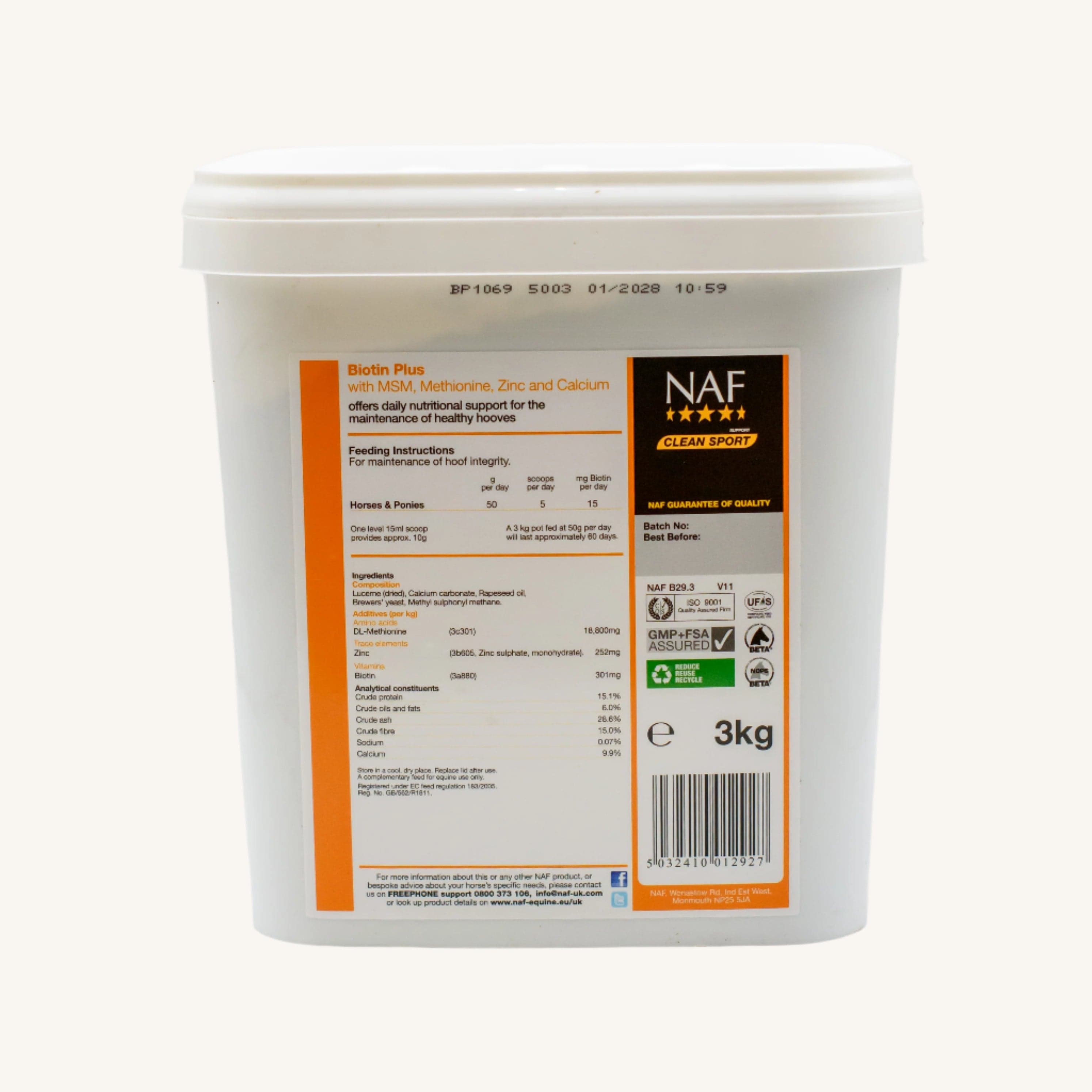 naf-equine Biotin Plus Powder Supplement