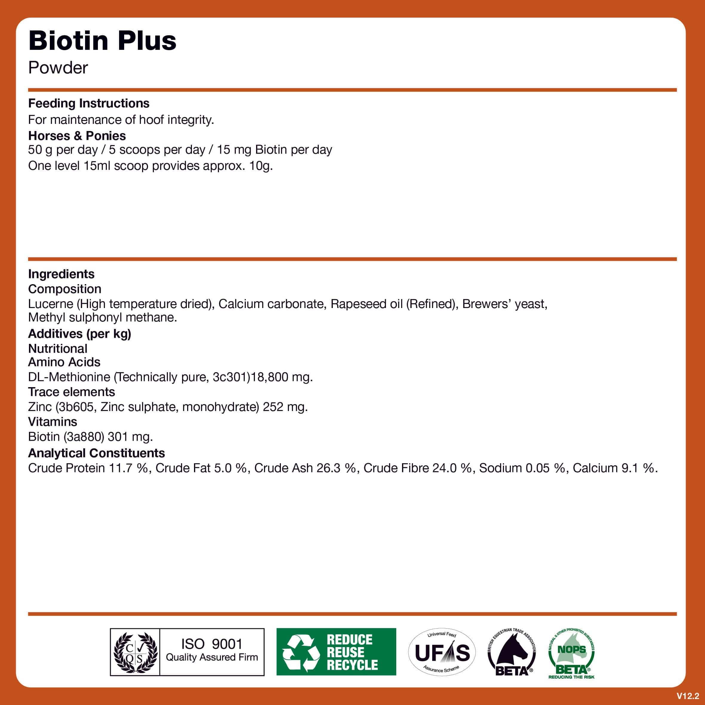 naf-equine Biotin Plus Powder Supplement