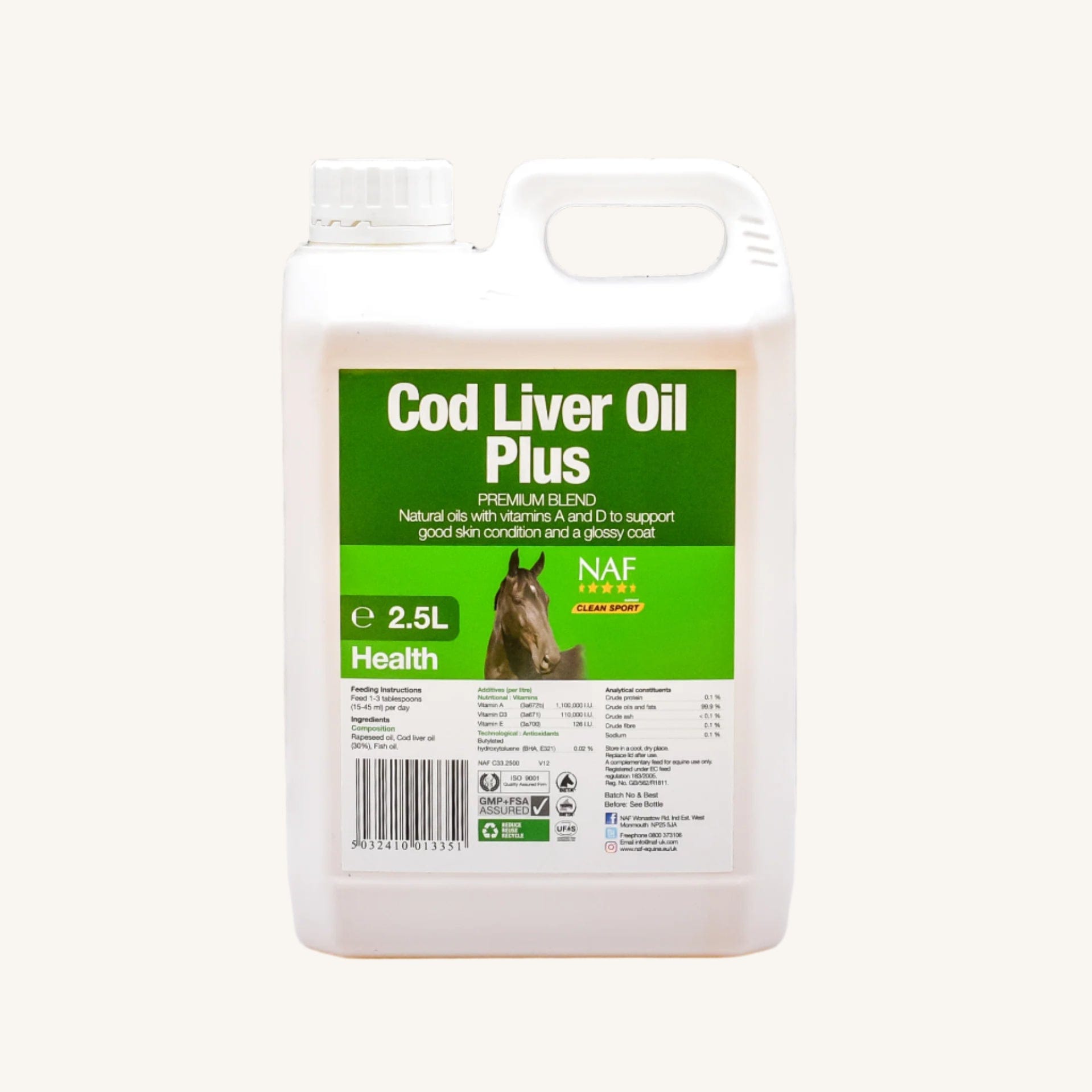 naf-equine Cod Liver Oil Plus 2.5 L Liquid Supplement