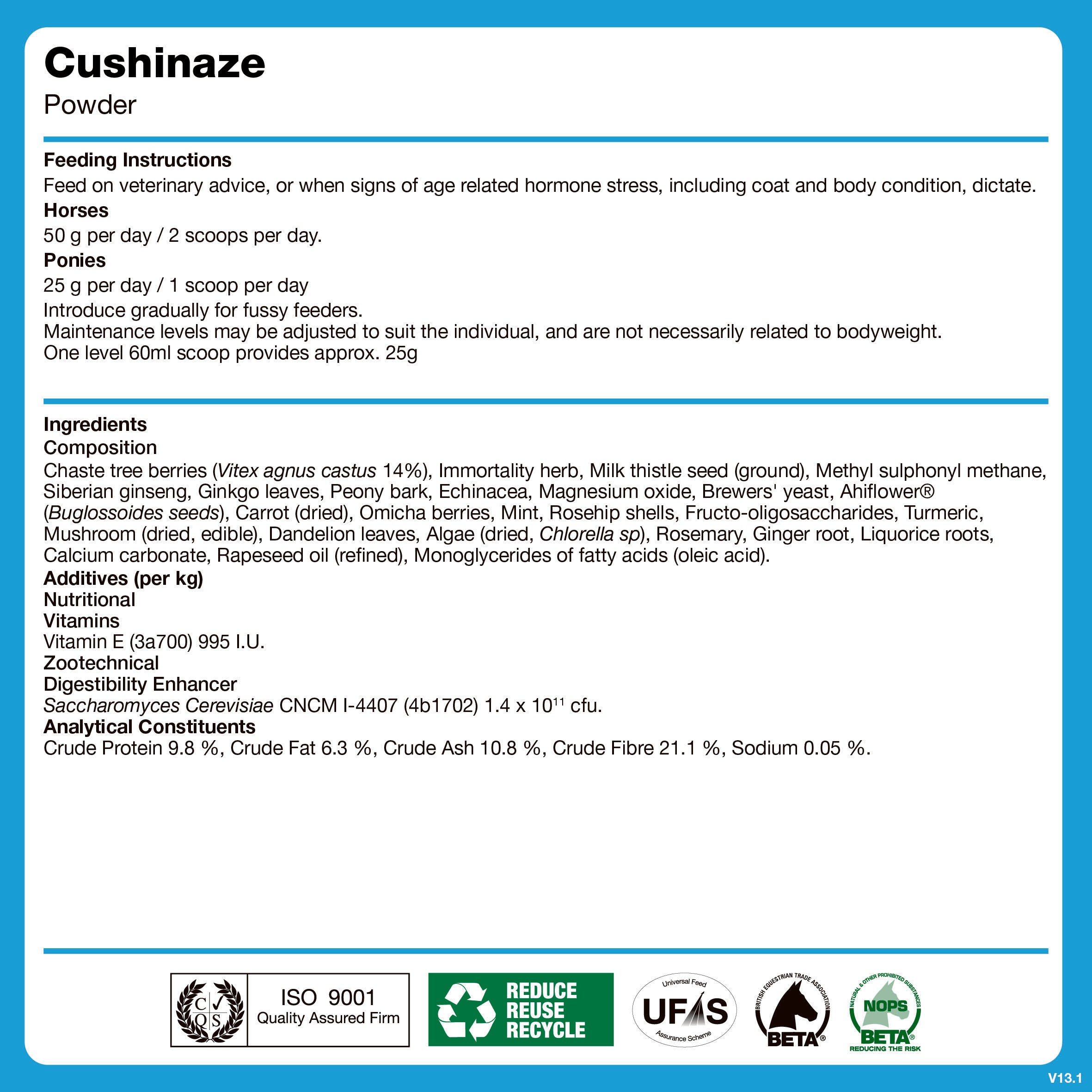 naf-equine Cushinaze 1 kg Powder Supplement