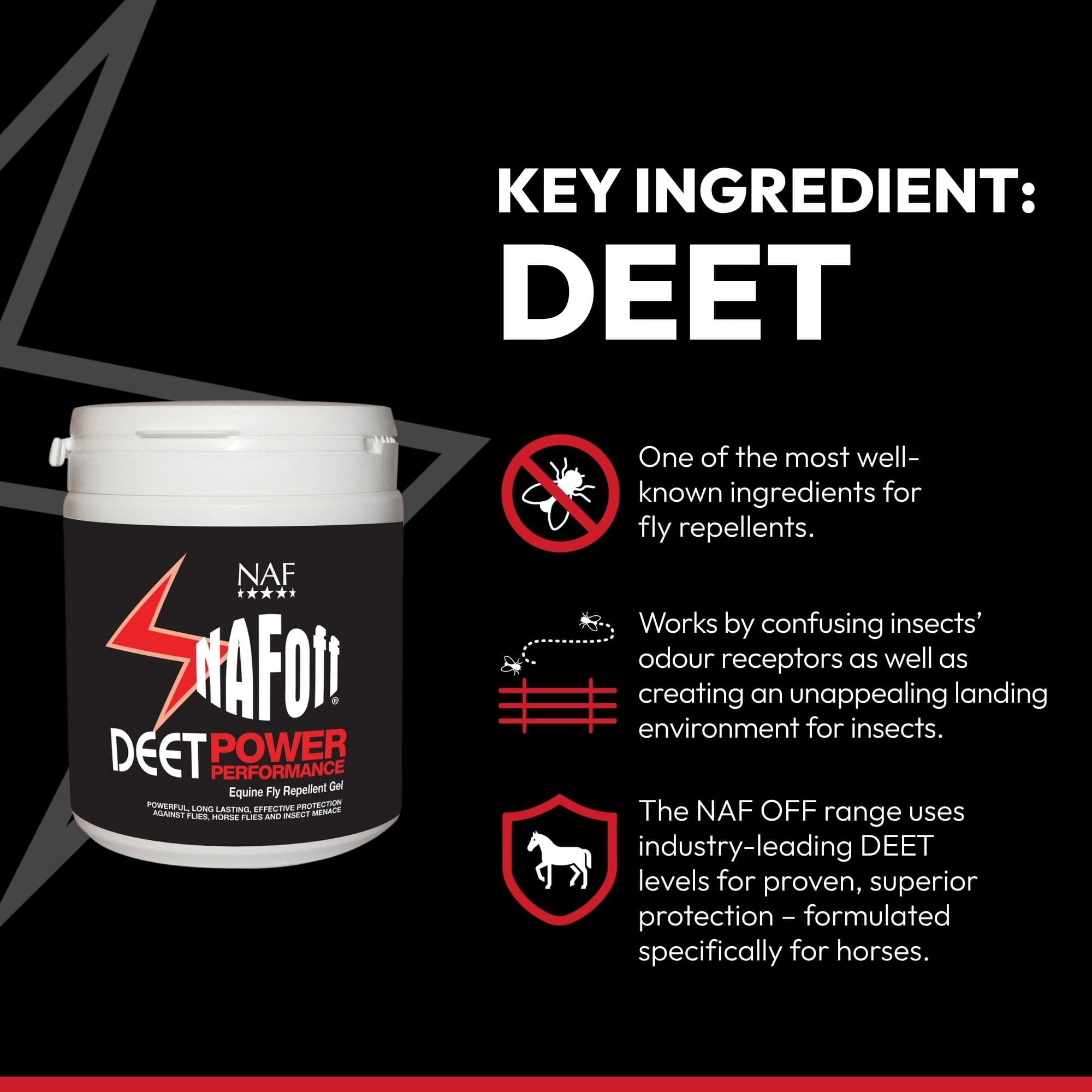 naf-equine Deet Power Performance Gel 750 ml Gel