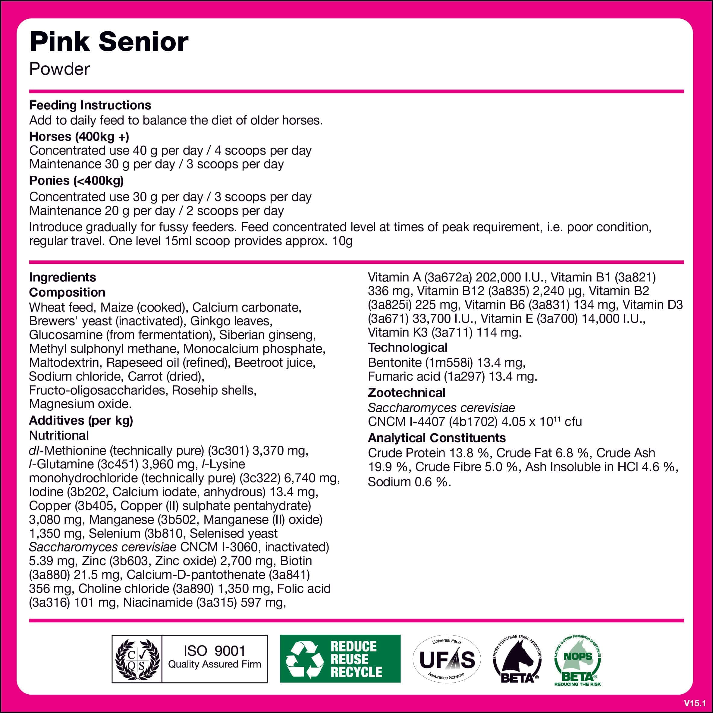 naf-equine In The Pink Senior Powder Supplement