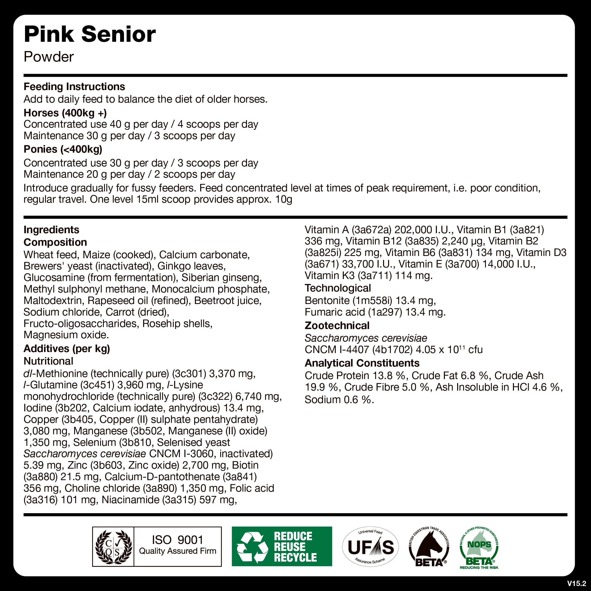 naf-equine In The Pink Senior Powder Supplement