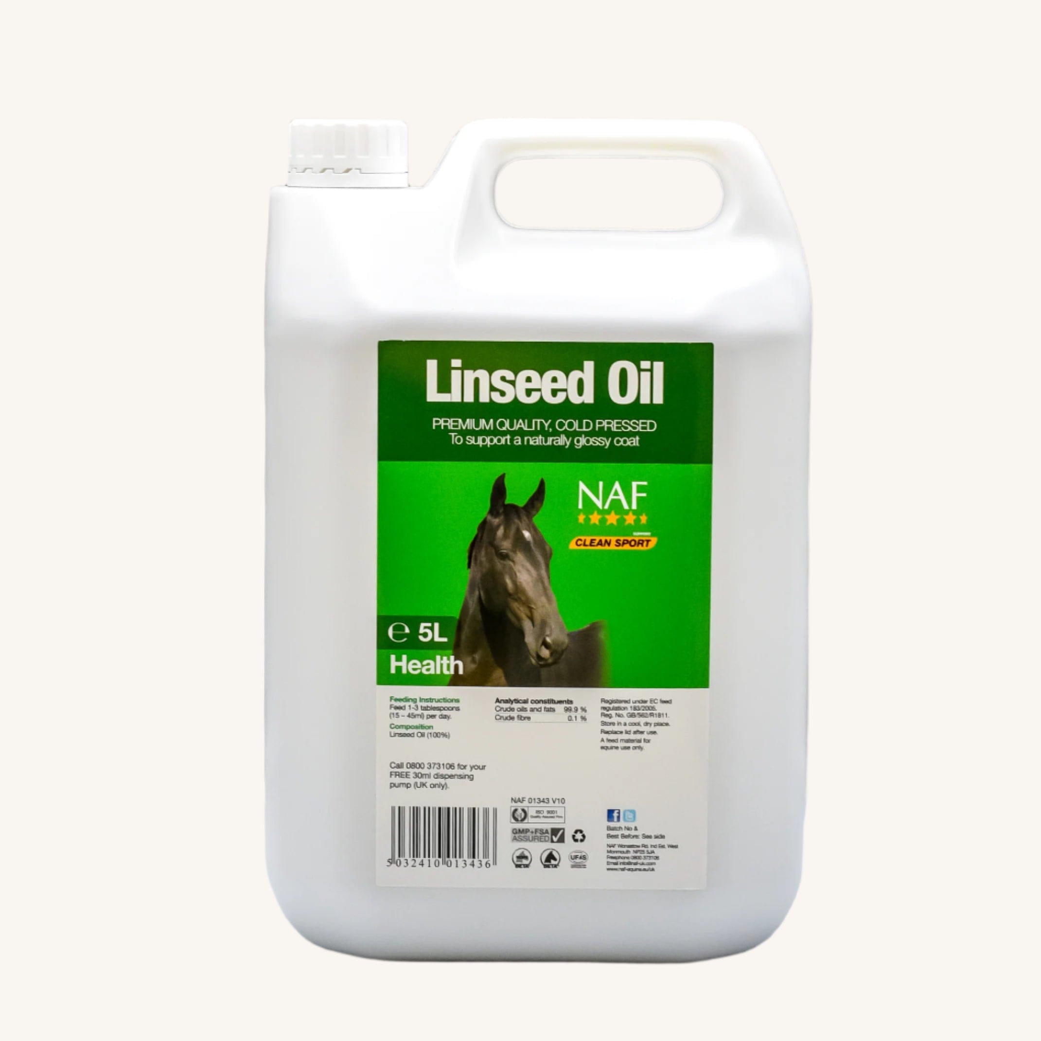 naf-equine Linseed Oil 5 L Liquid Supplement
