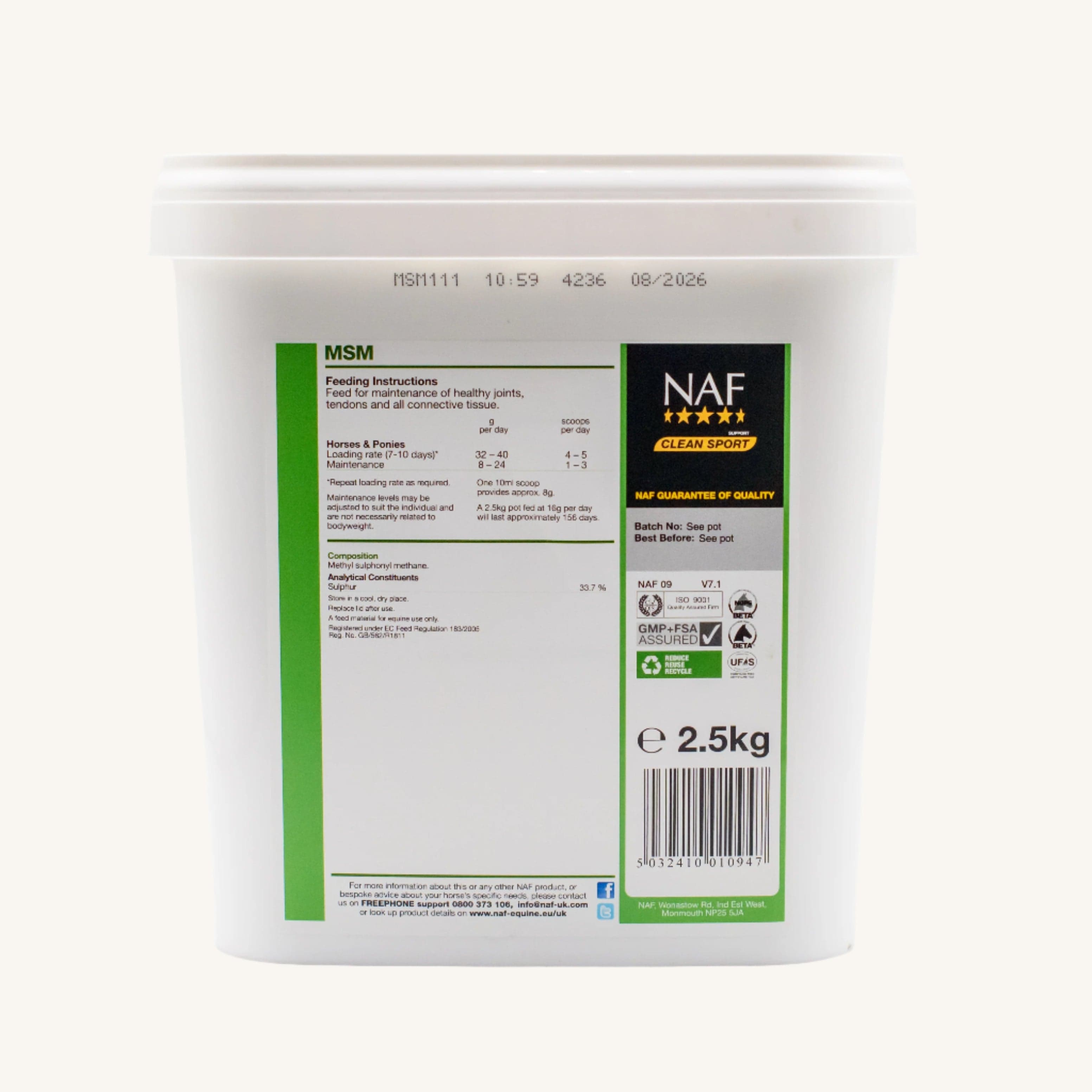naf-equine MSM Powder Powder Supplement