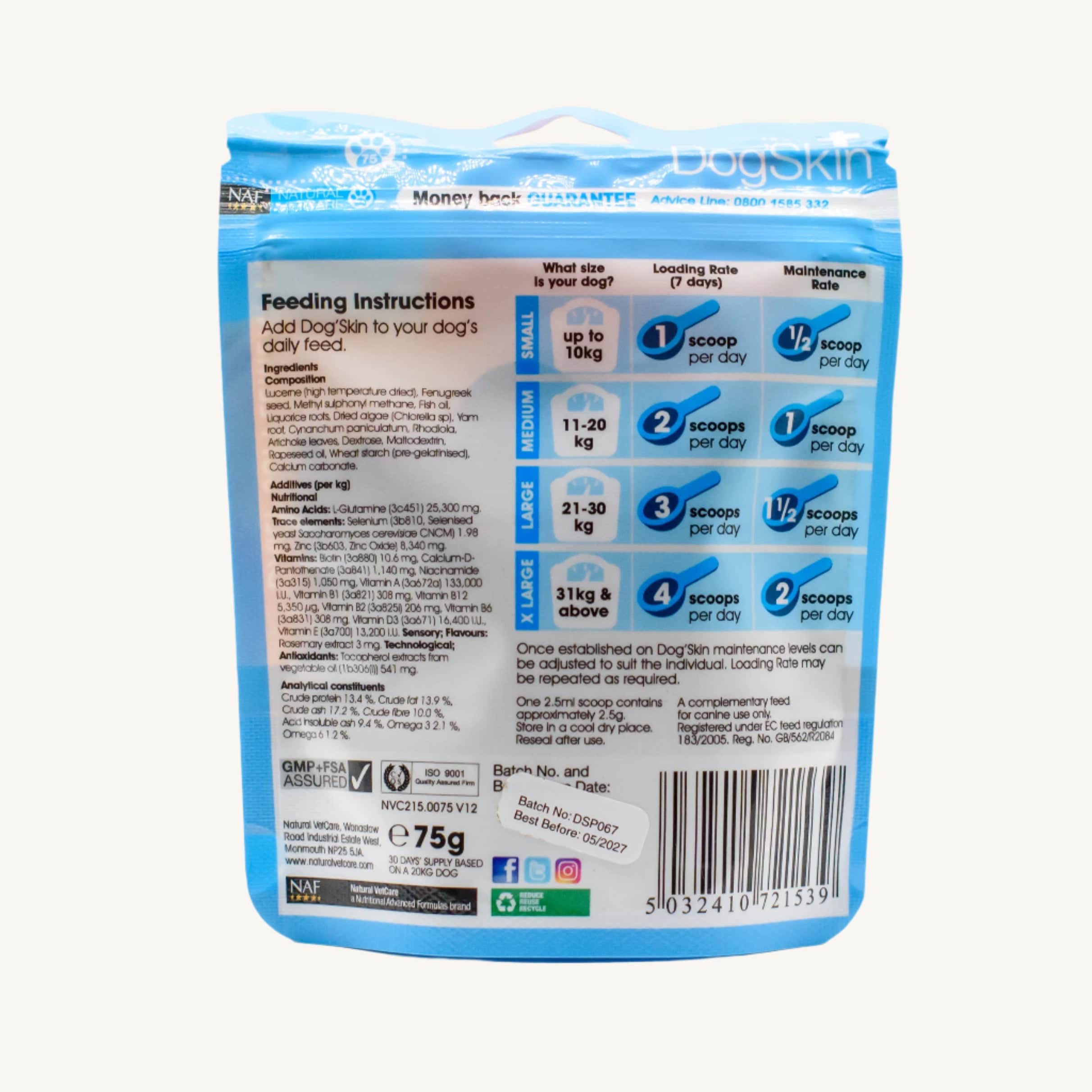 naf-equine NVC Dog'Skin Pellets Pellet Supplement