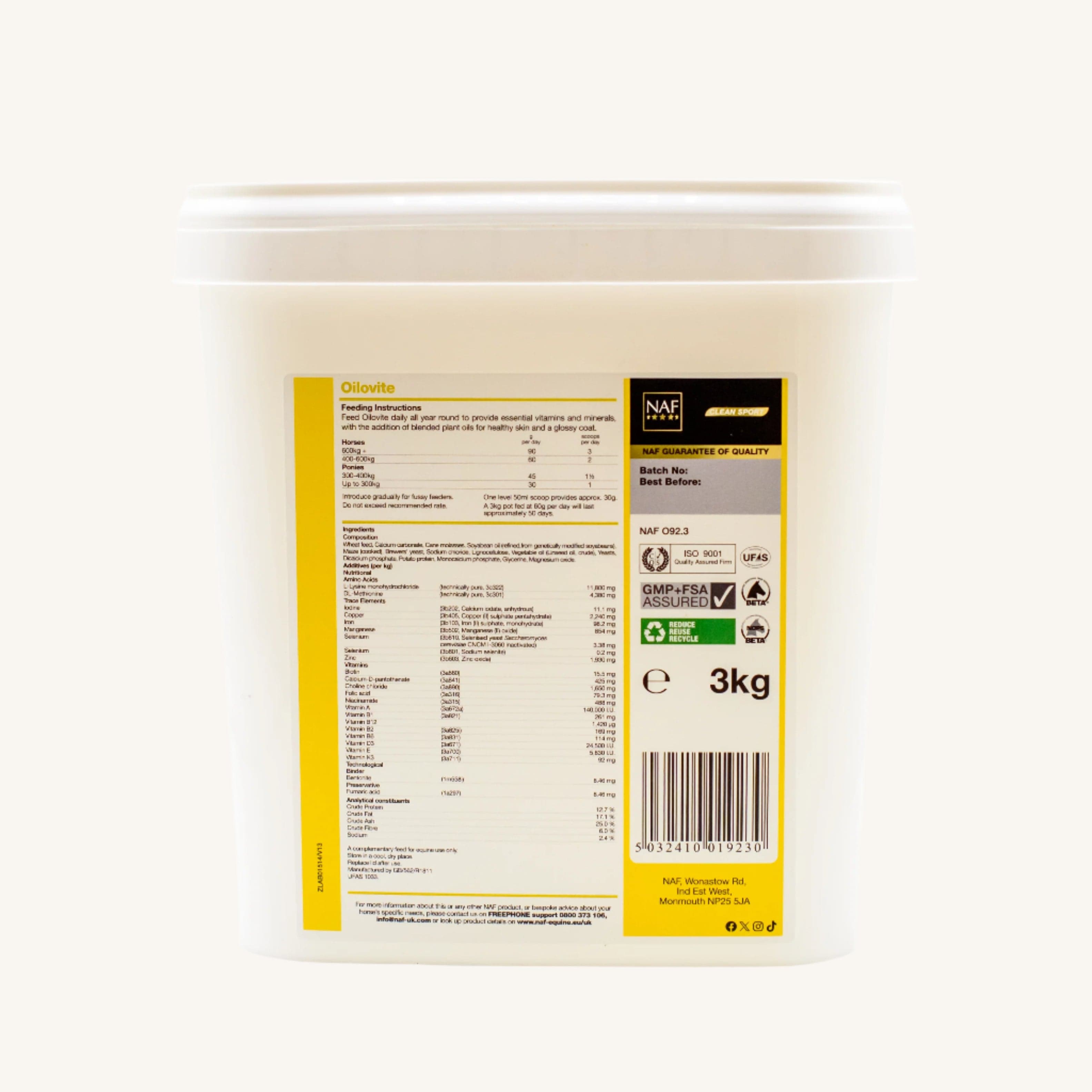 naf-equine Oilovite 3 kg Powder Supplement