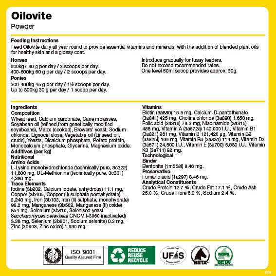naf-equine Oilovite 3 kg Powder Supplement