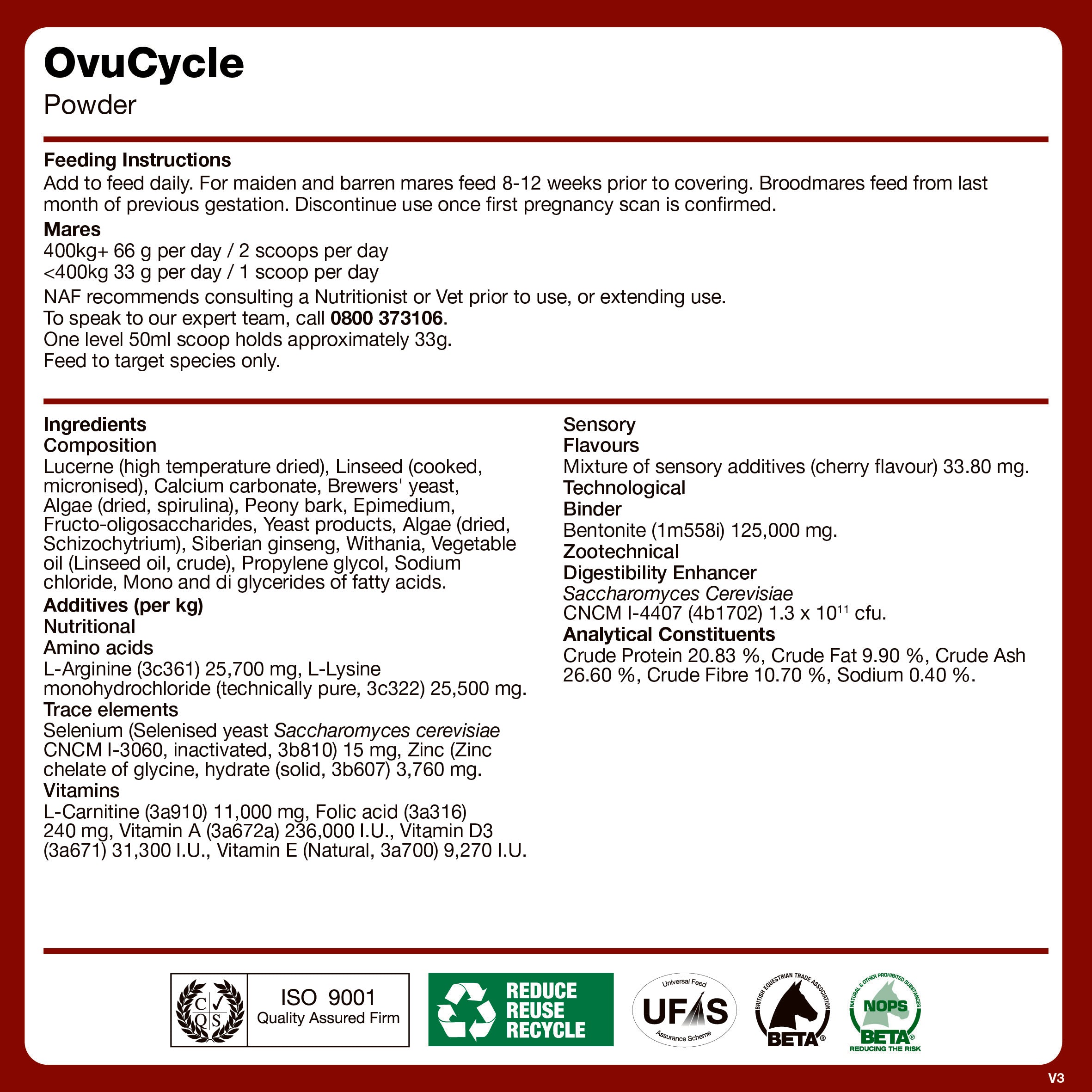 naf-equine Ovucycle 2 kg Pellet Supplement