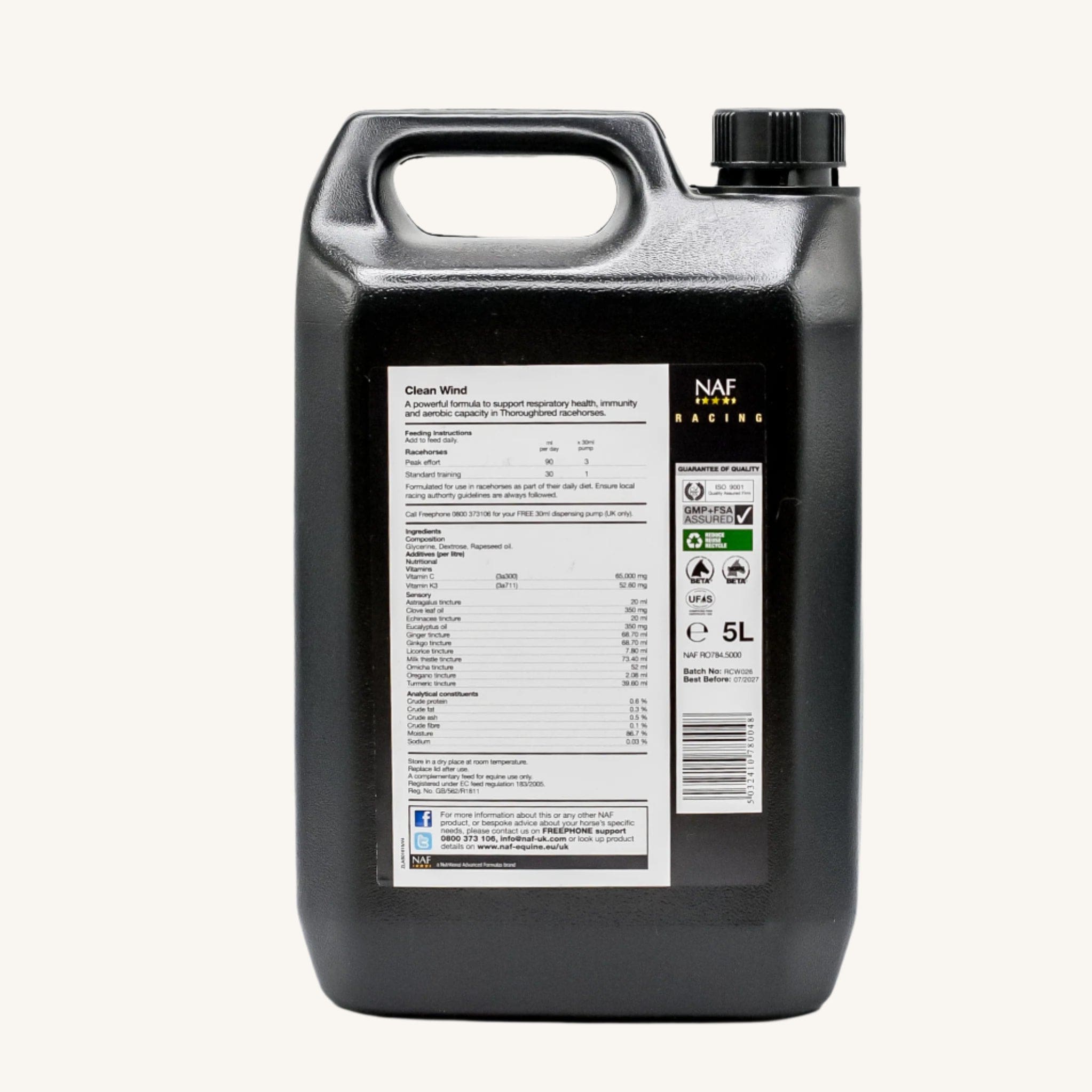 naf-equine Race on Clean Wind 5 L Liquid Supplement