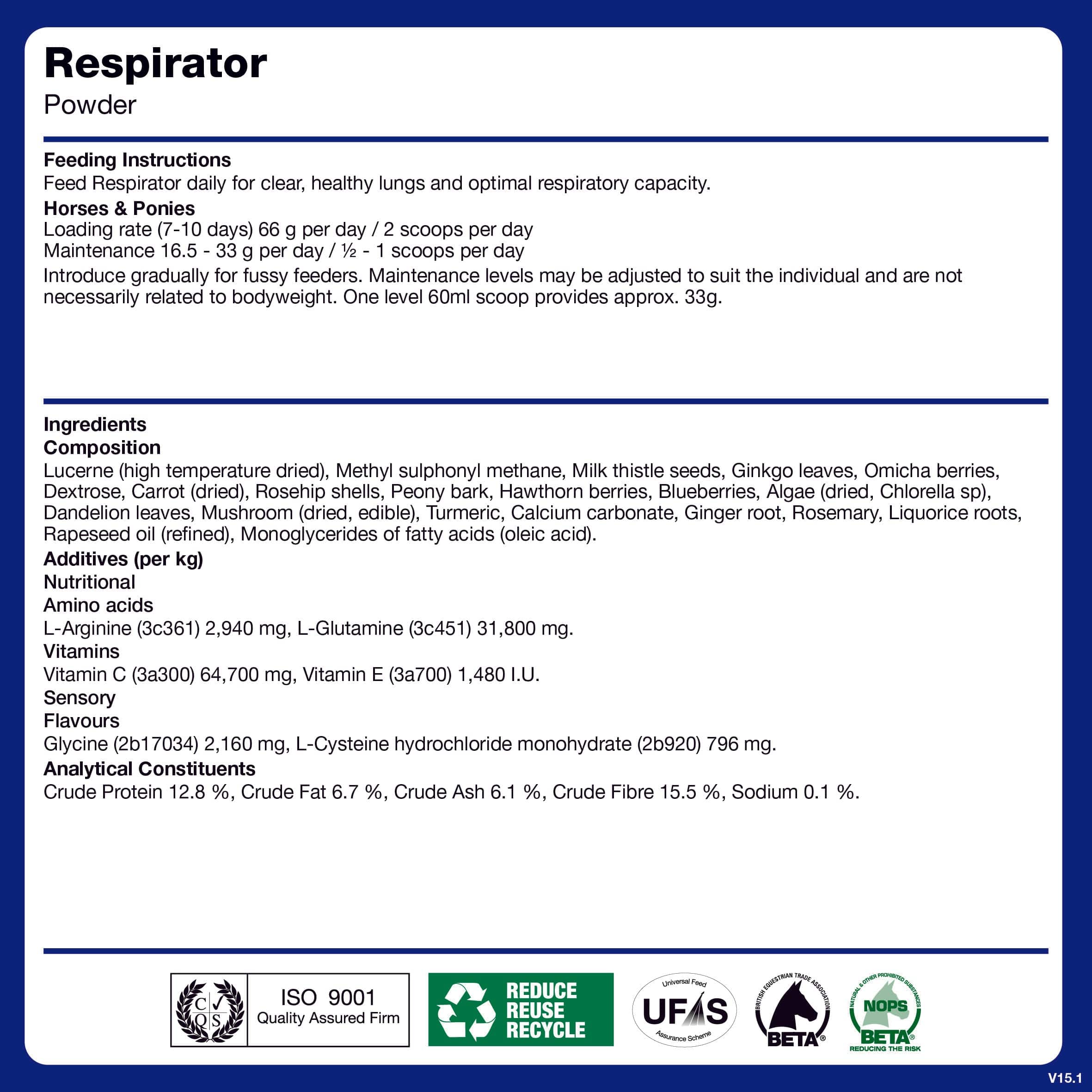 naf-equine Respirator 1 kg Powder Supplement