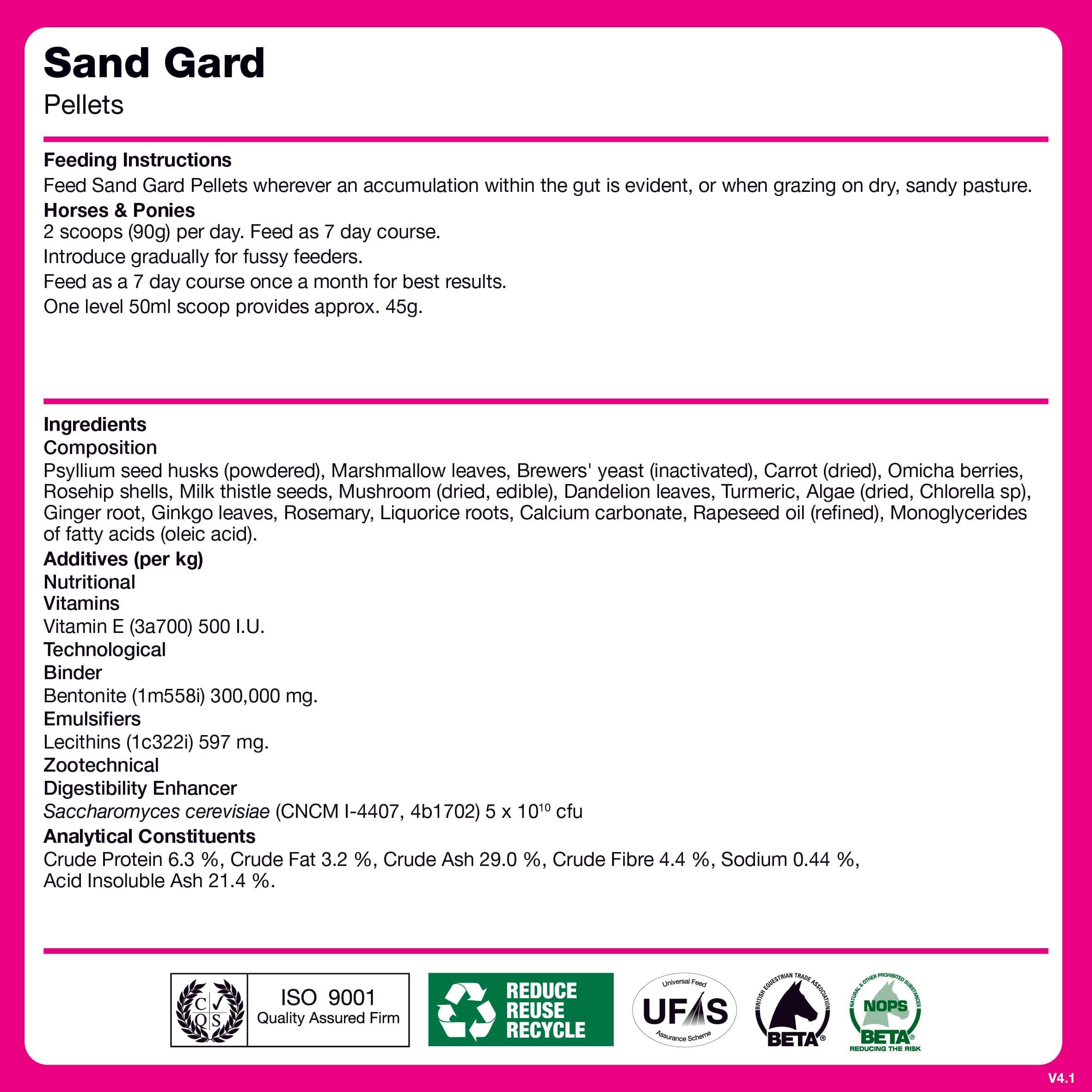 naf-equine Sand Gard Pellets 1.3 kg Pellet Supplement