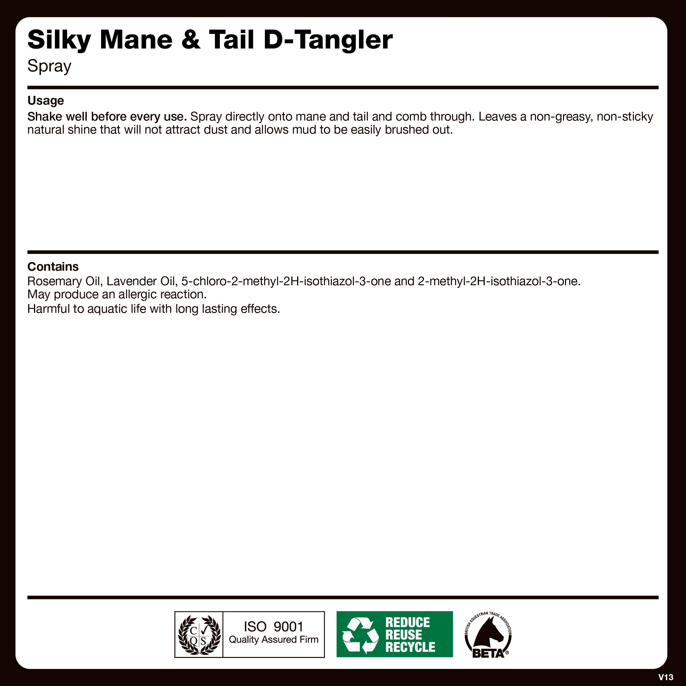 naf-equine Silky Mane & Tail D-Tangler Spray