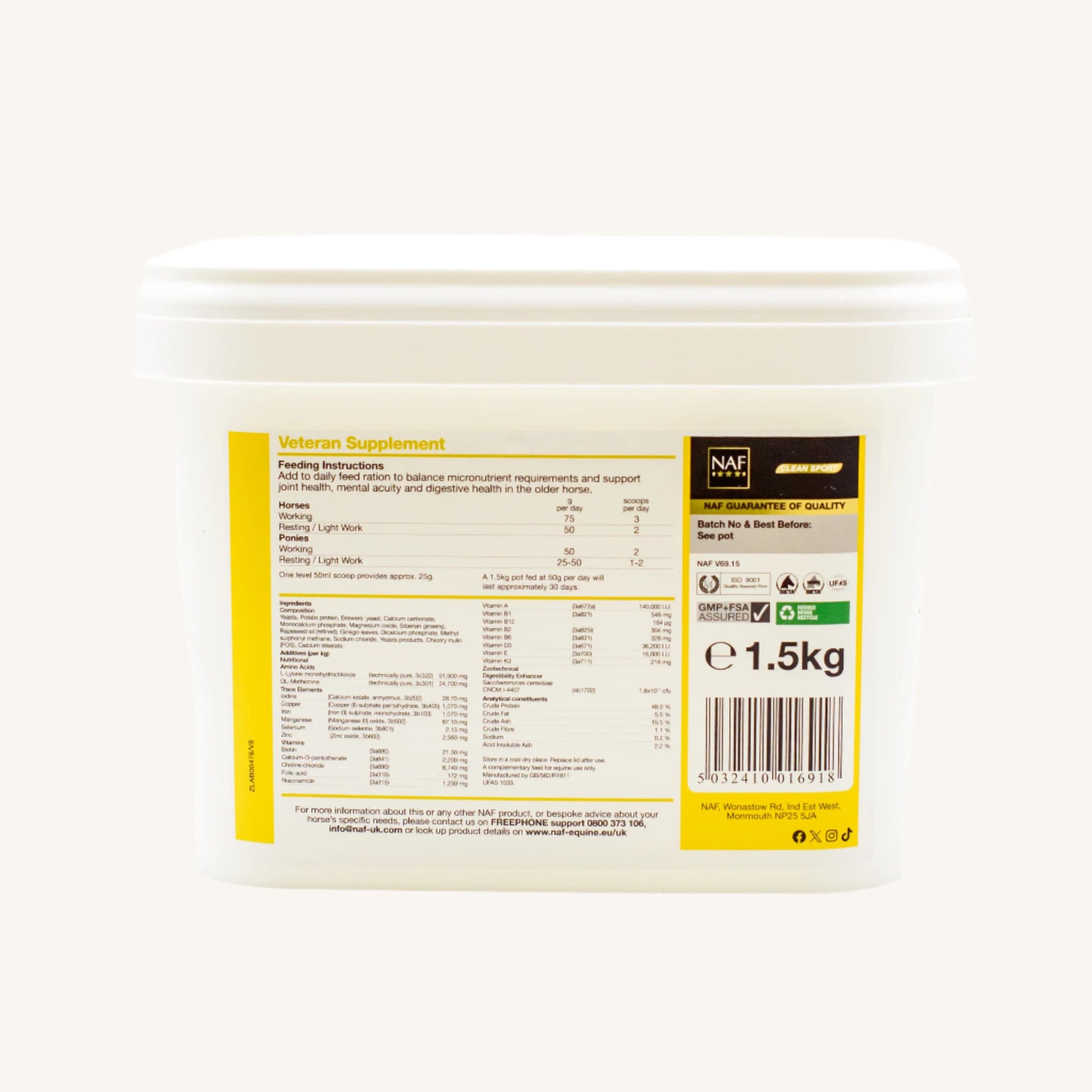 naf-equine Veteran Supplement 1.5 kg Powder Supplement