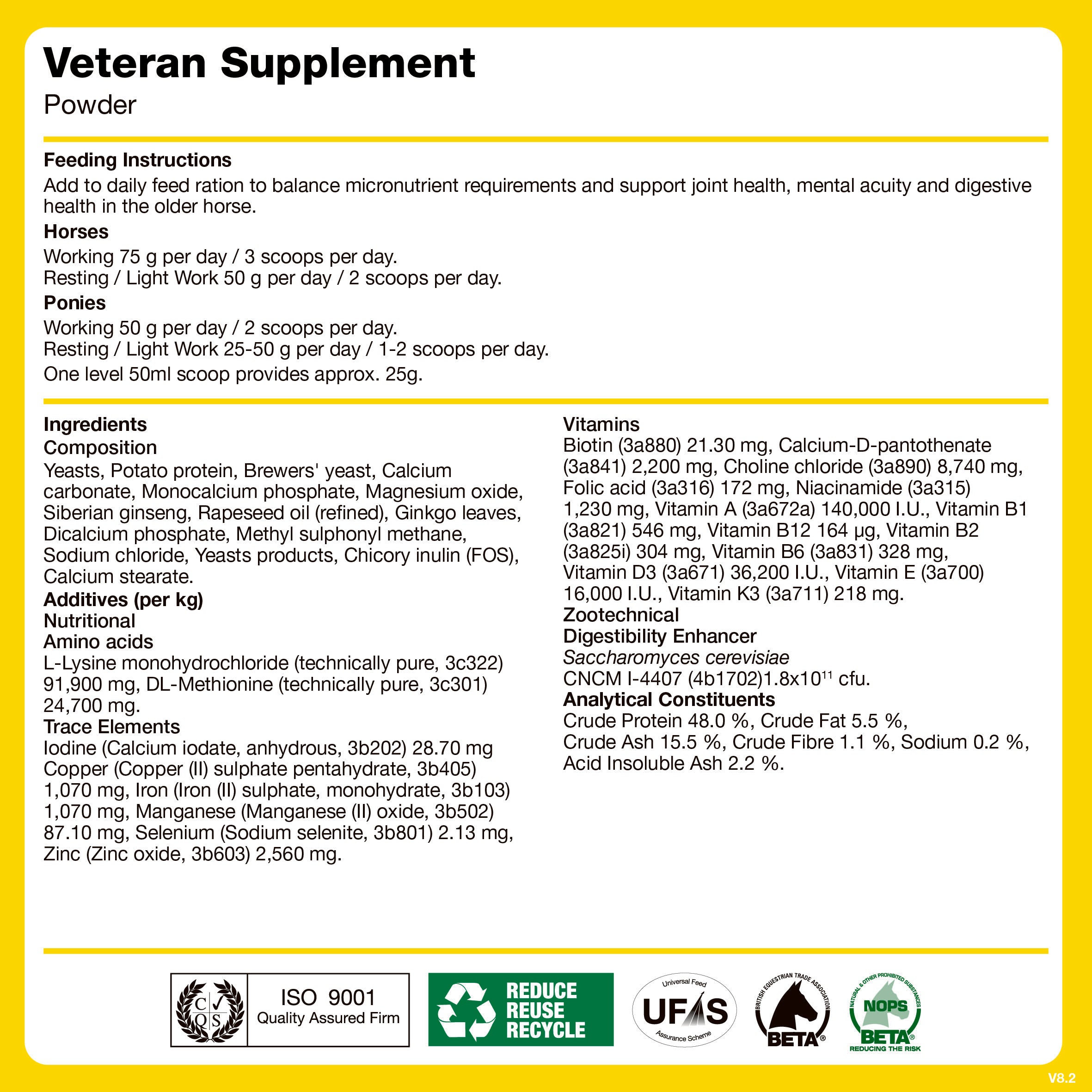 naf-equine Veteran Supplement 1.5 kg Powder Supplement