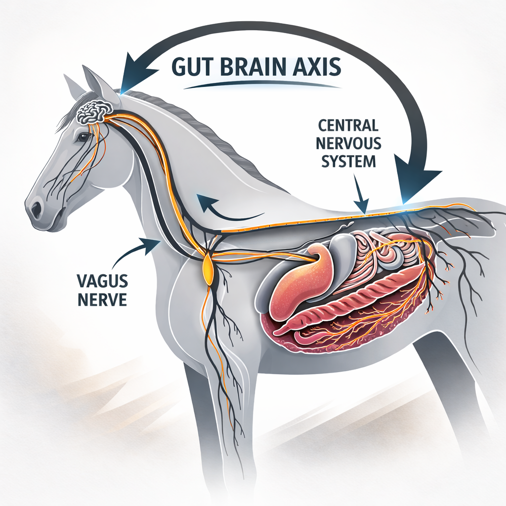 The Gut–Brain Axis in Horses: How Gut Health Affects Horse Behaviour