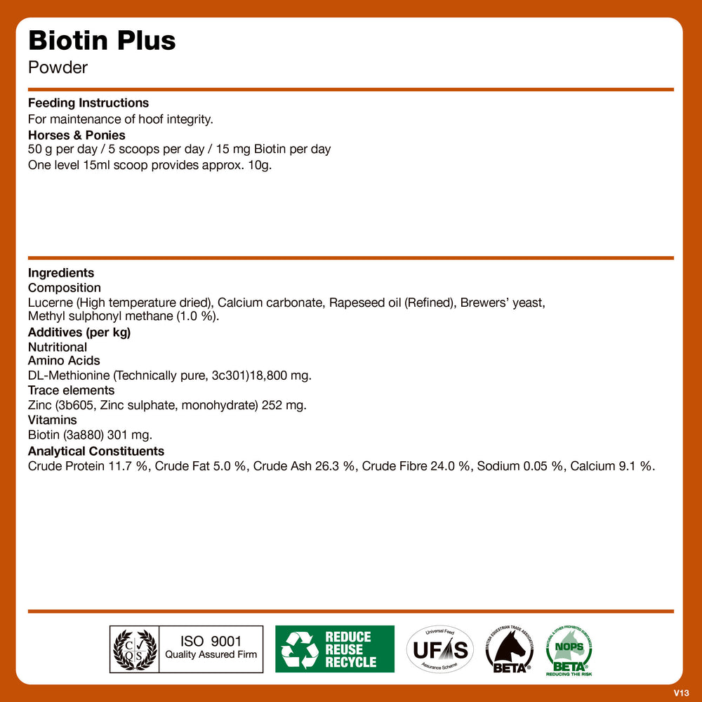 Biotin Plus | Horse Hoof Supplement - NAF Equine