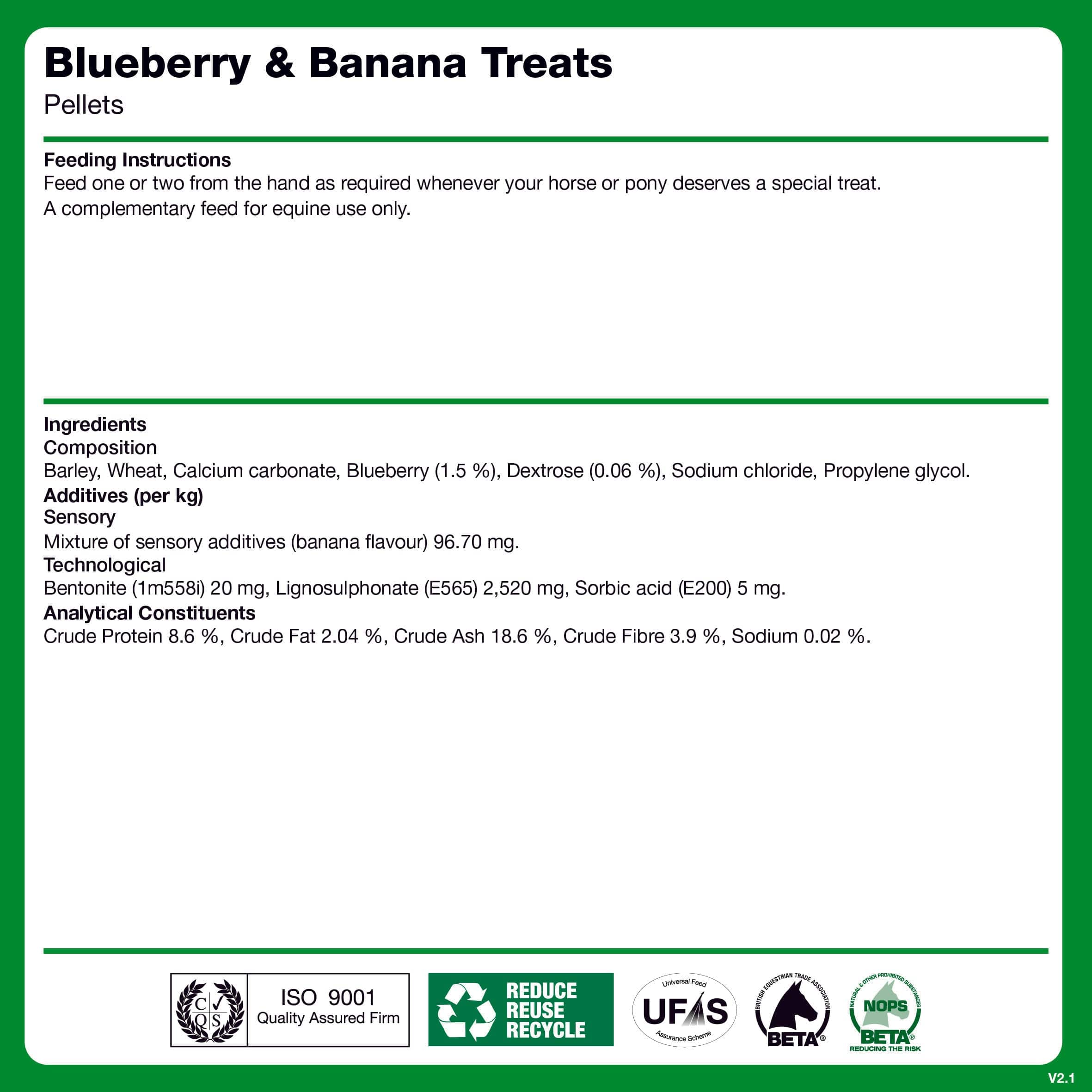 naf-equine Blueberry & Banana Treats 1 kg Treat