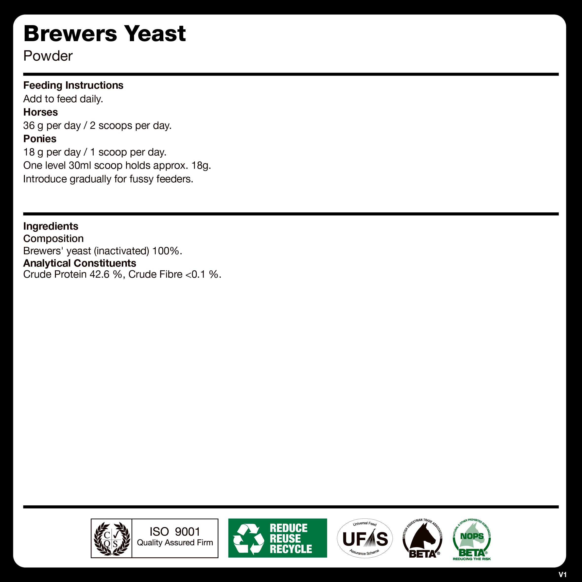 naf-equine Brewers Yeast 1 kg Powder Supplement