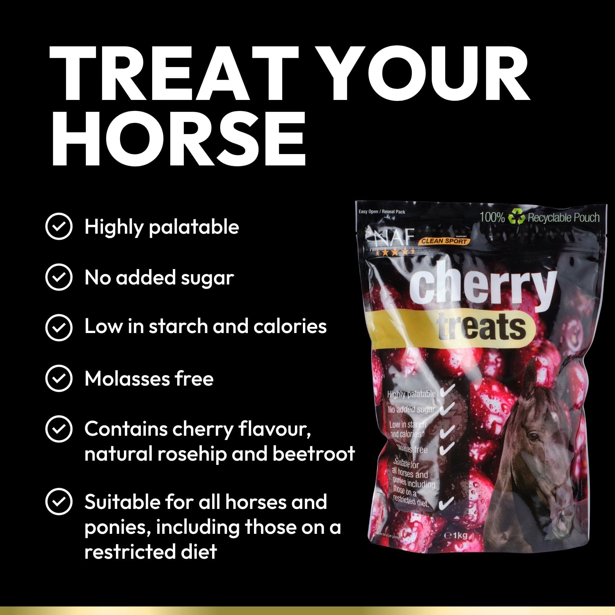 naf-equine Cherry Treats 1 kg Treat