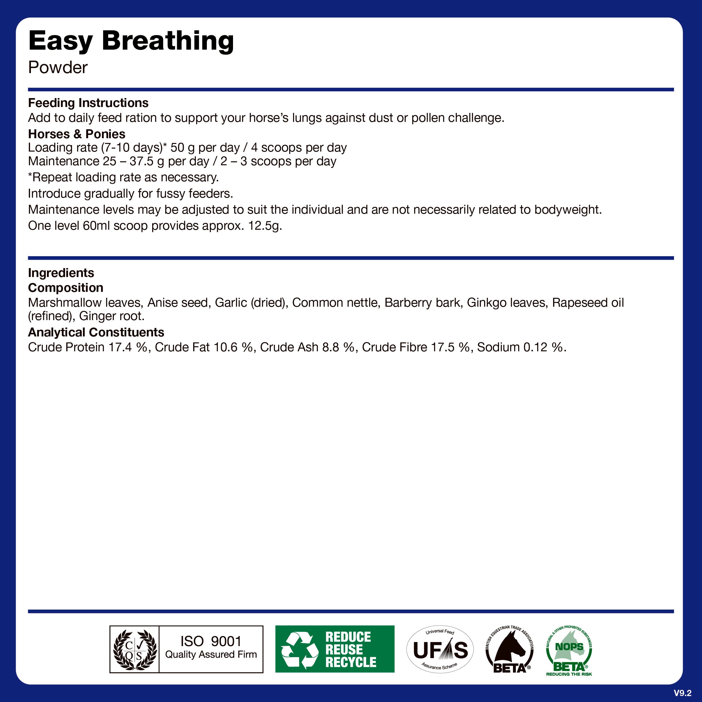 naf-equine Easy Breathing 1 kg Powder Supplement