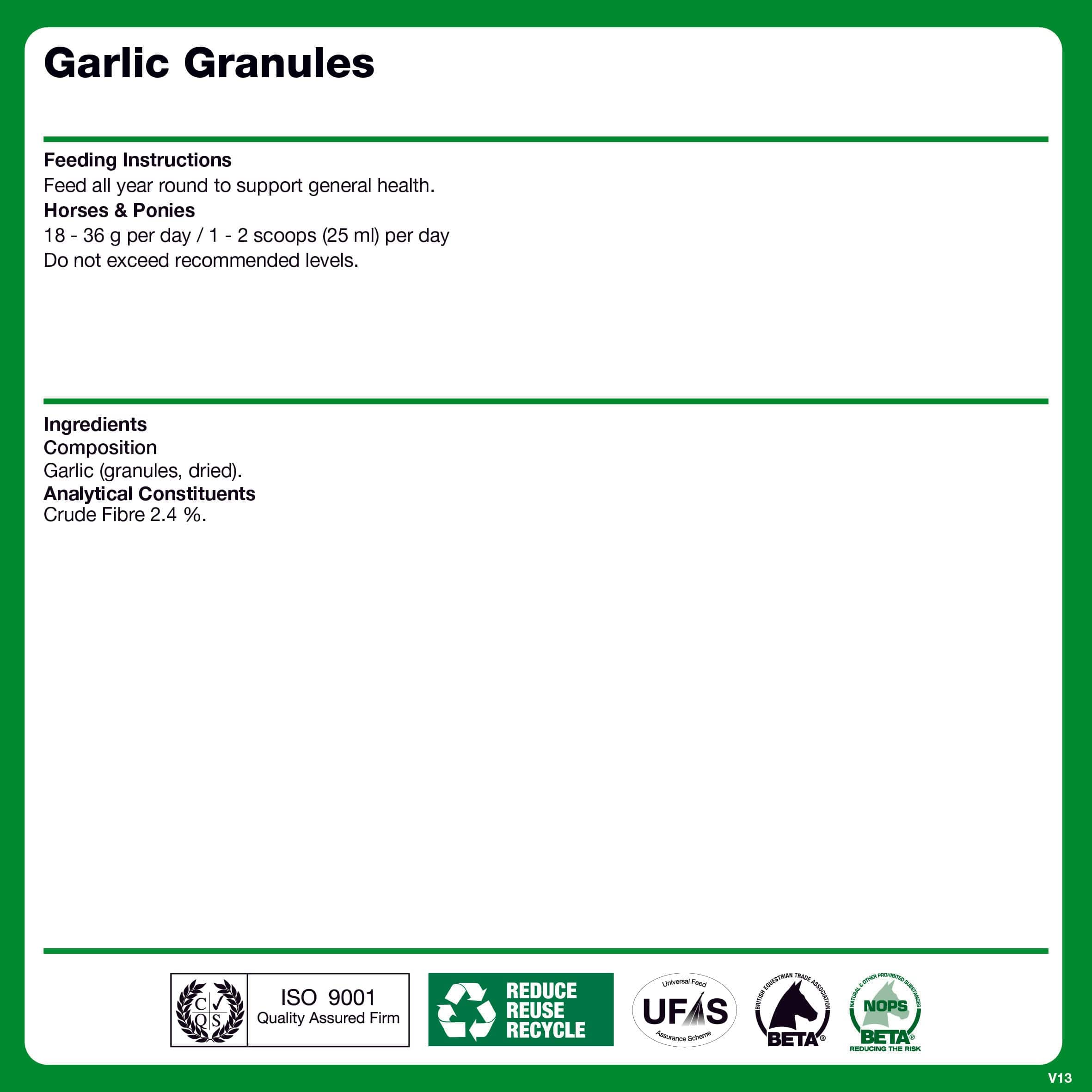 naf-equine Garlic Granules Powder Supplement