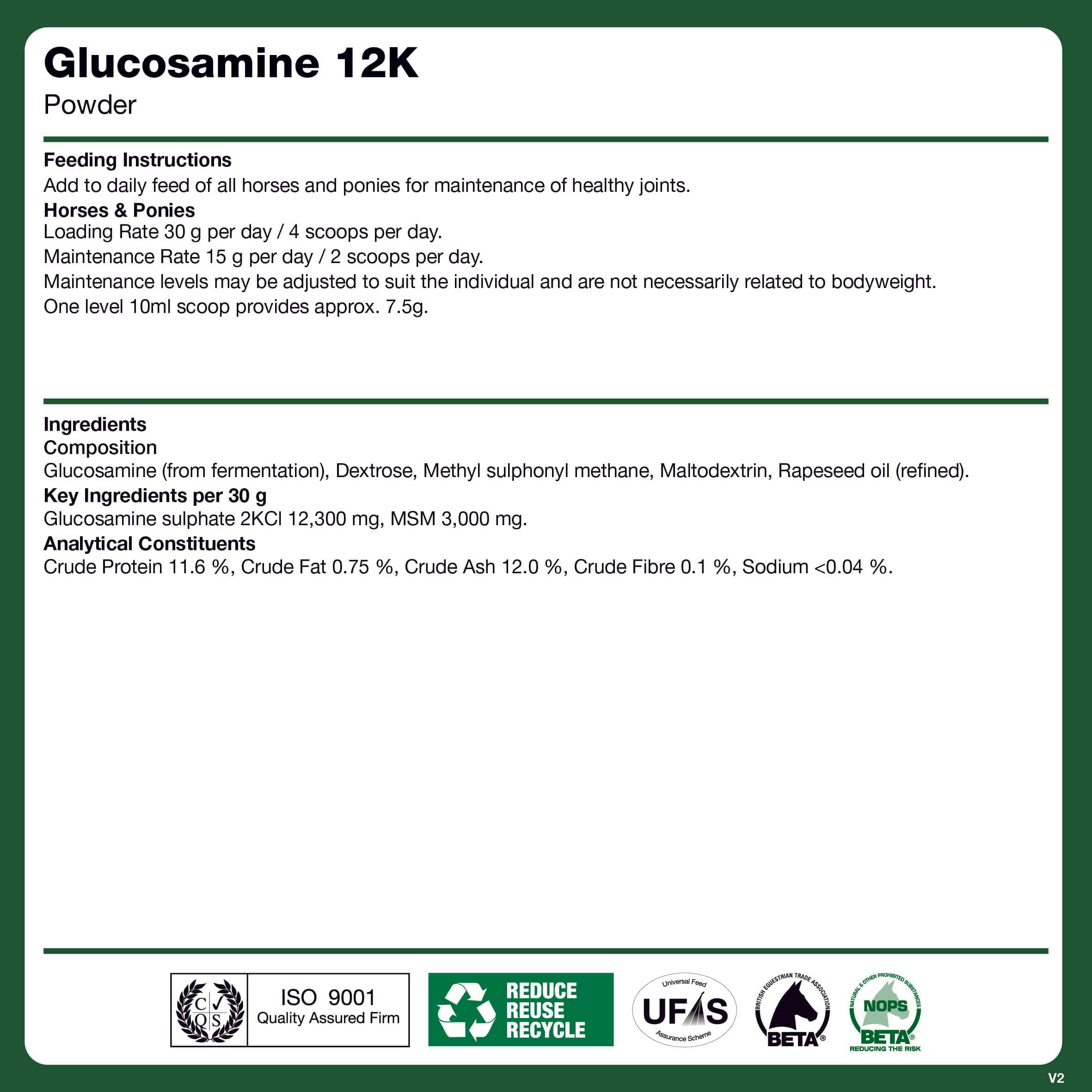 naf-equine Glucosamine 12,000 + MSM Powder Supplement