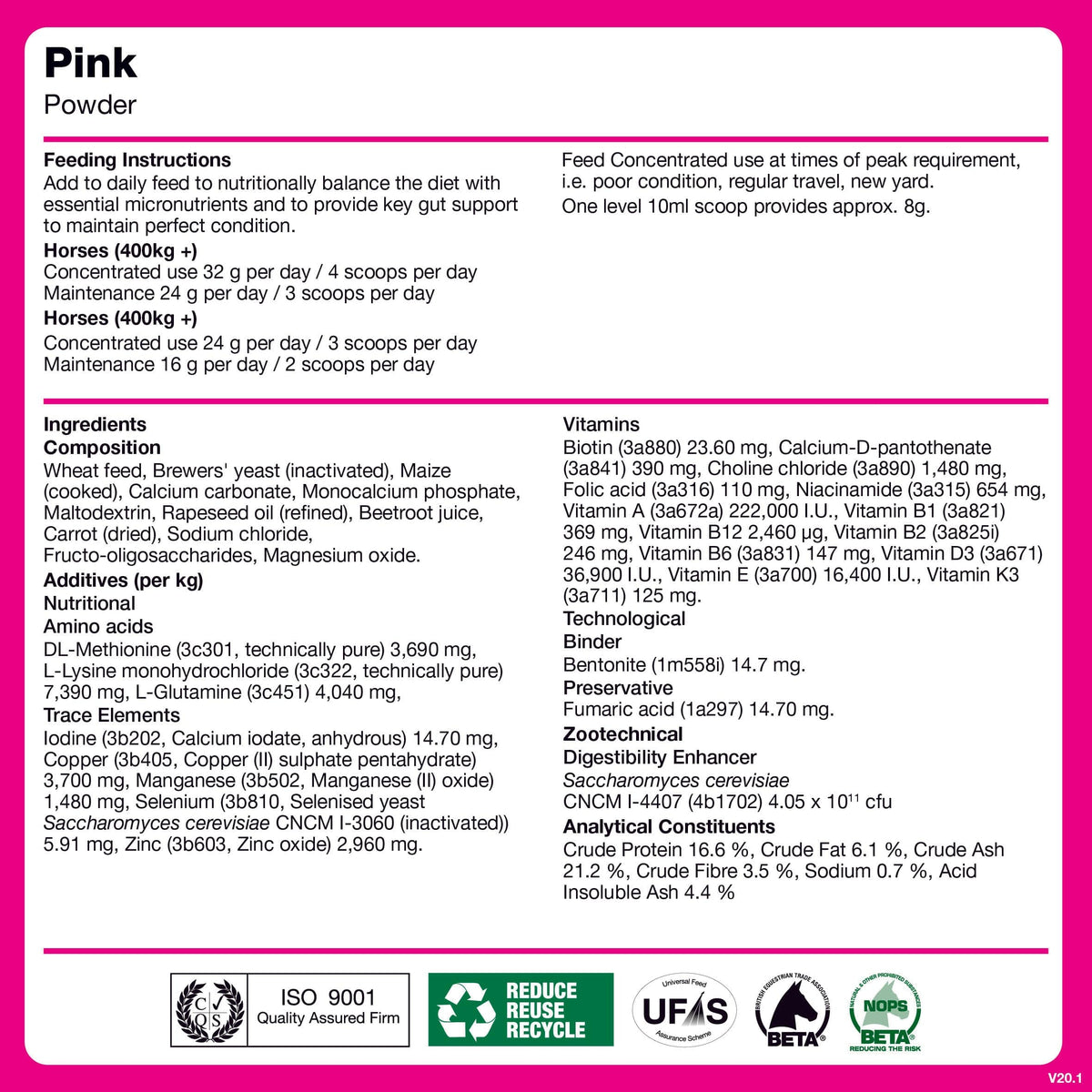 In The Pink Powder | Balancers - NAF Equine
