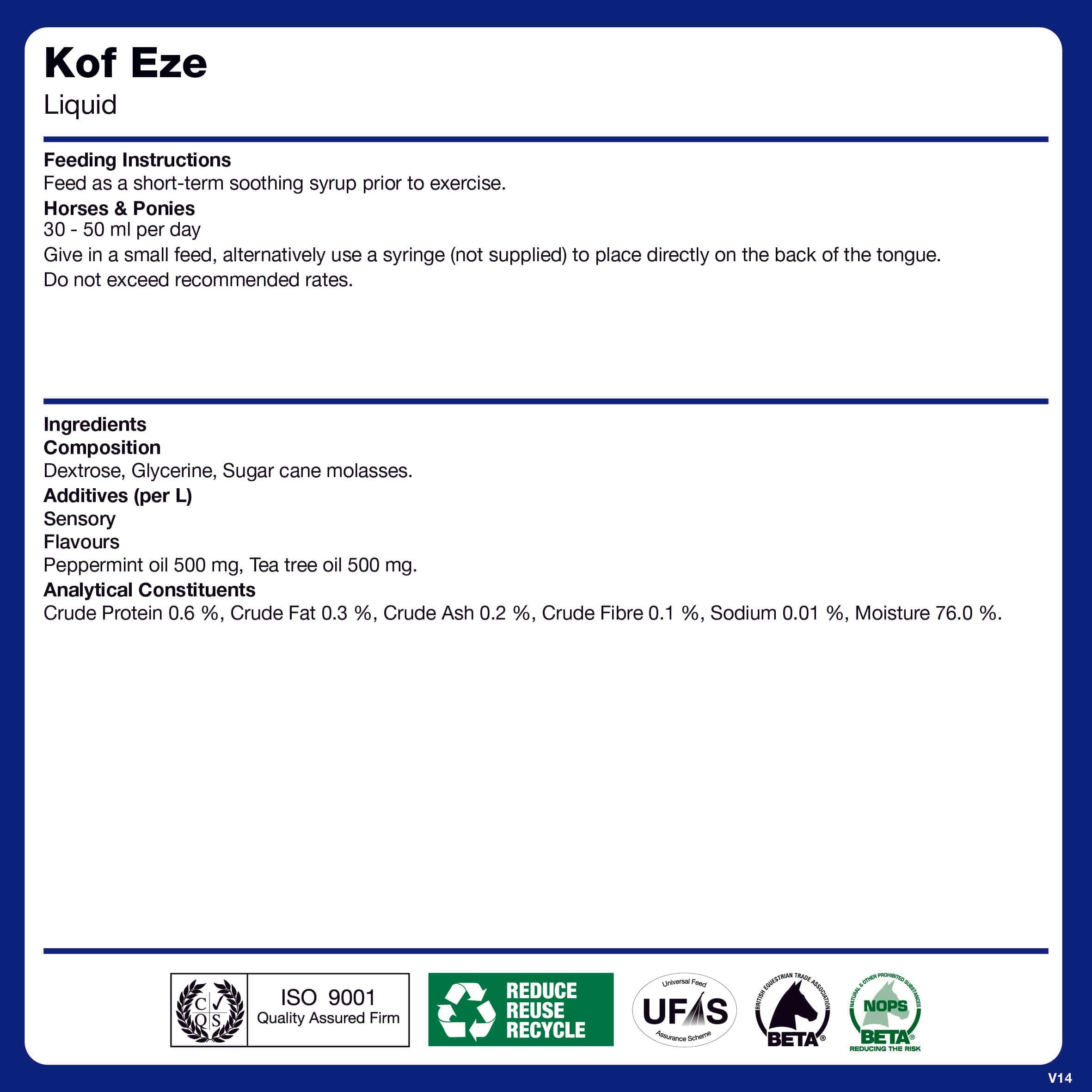 naf-equine Kof-Eze 500 ml Liquid Supplement