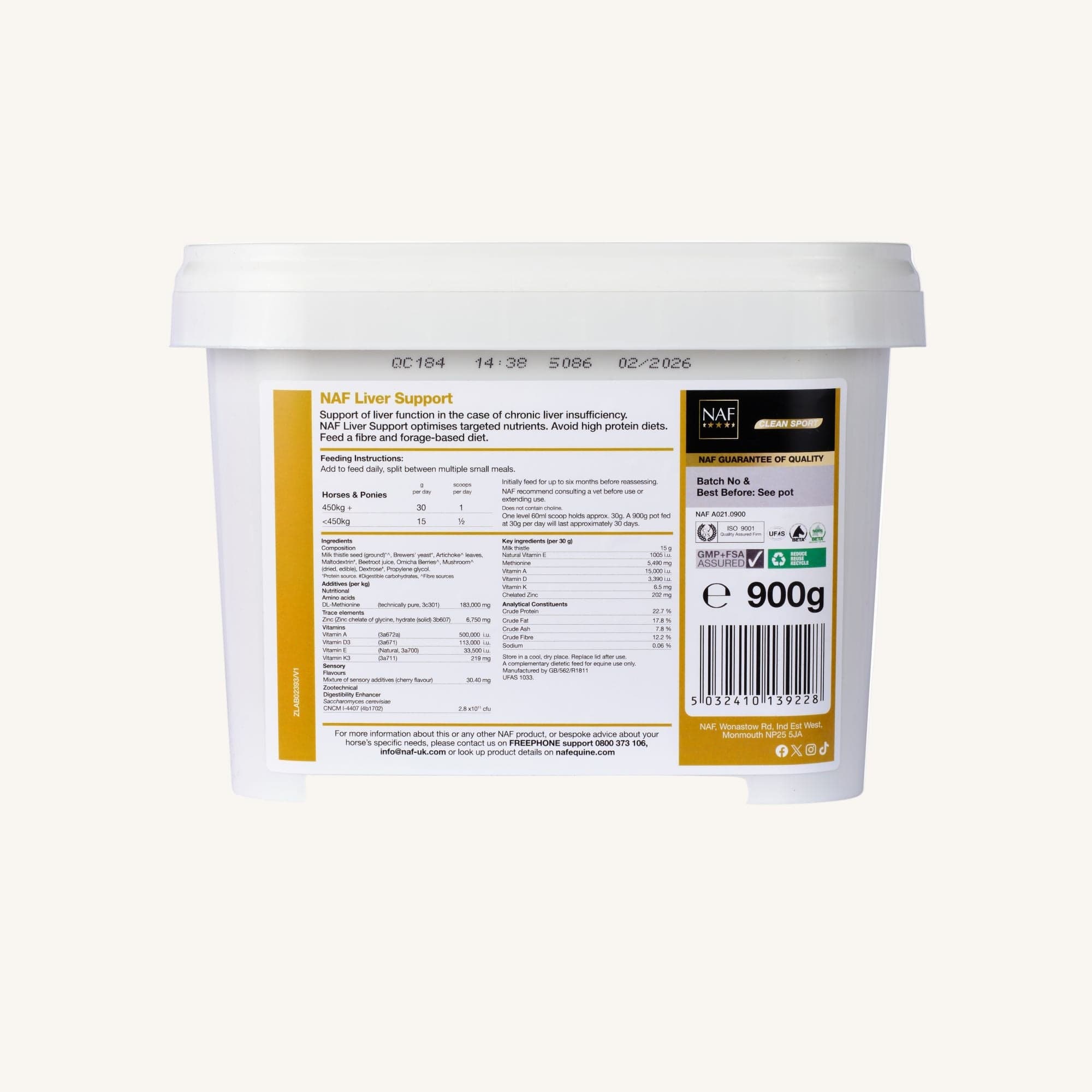 naf-equine Liver Support 900 g Powder Supplement