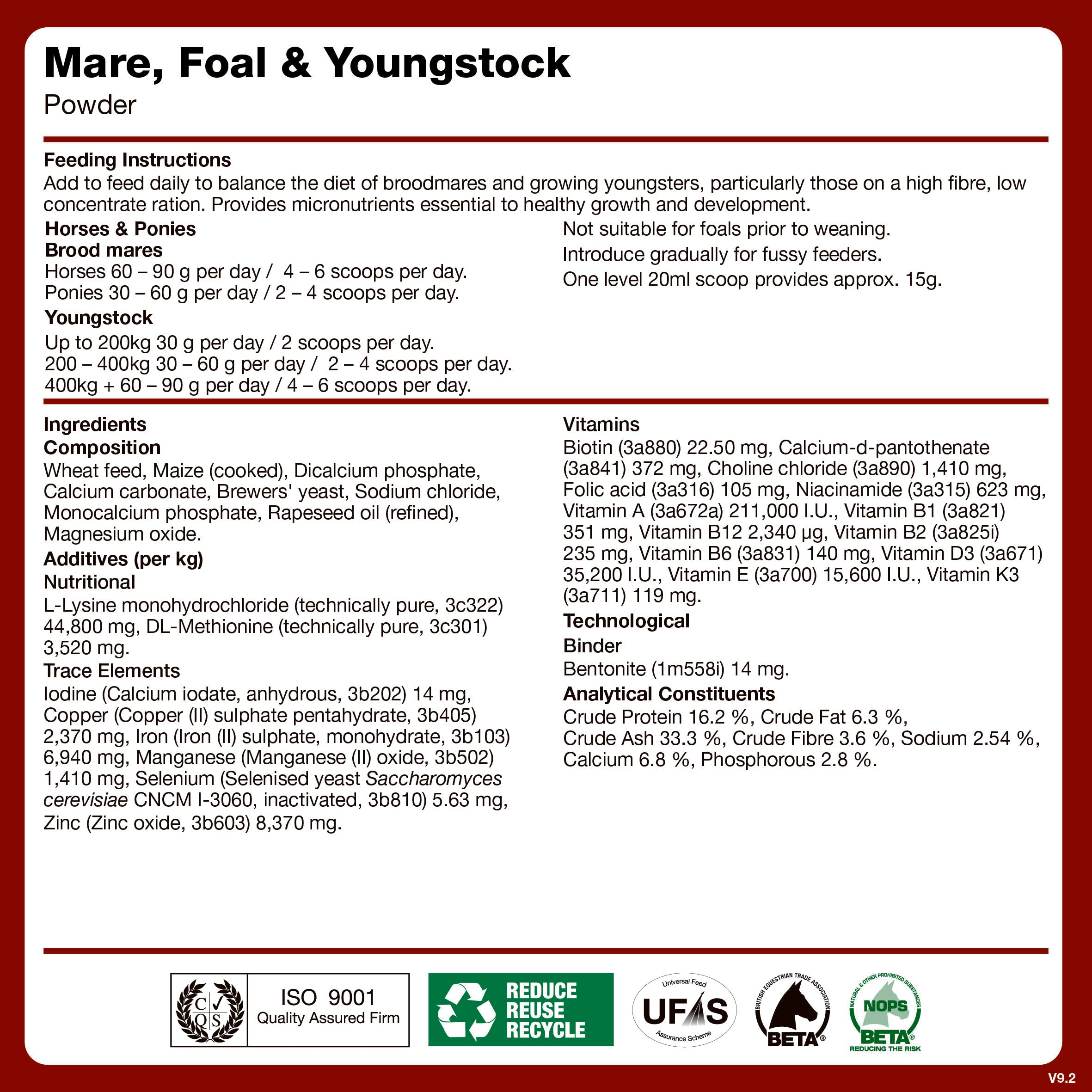 naf-equine Mare, Foal & Youngstock Powder Supplement