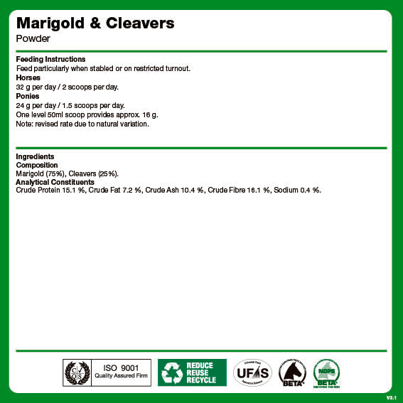 naf-equine Marigold and Cleavers 1 kg Powder Supplement