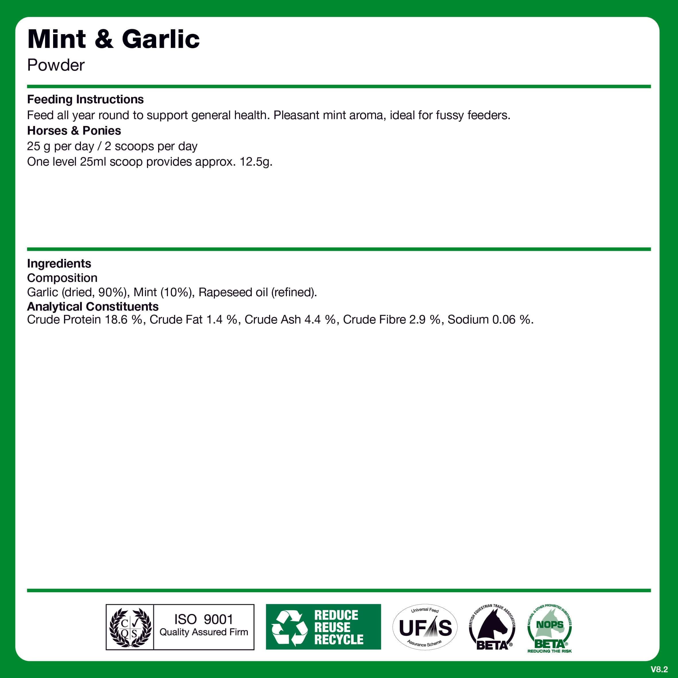 naf-equine Mint & Garlic 2 kg Powder Supplement