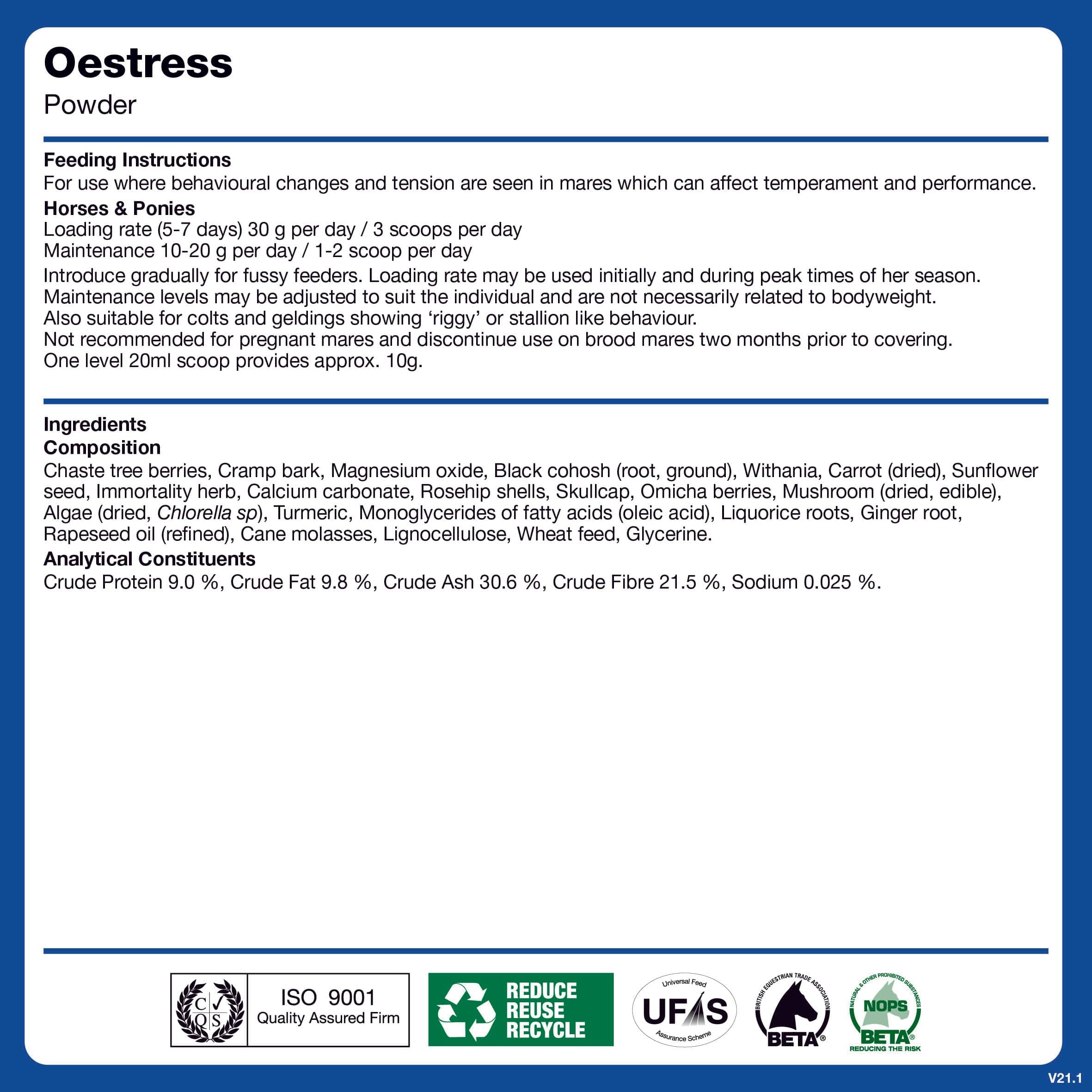 naf-equine Oestress Powder Supplement