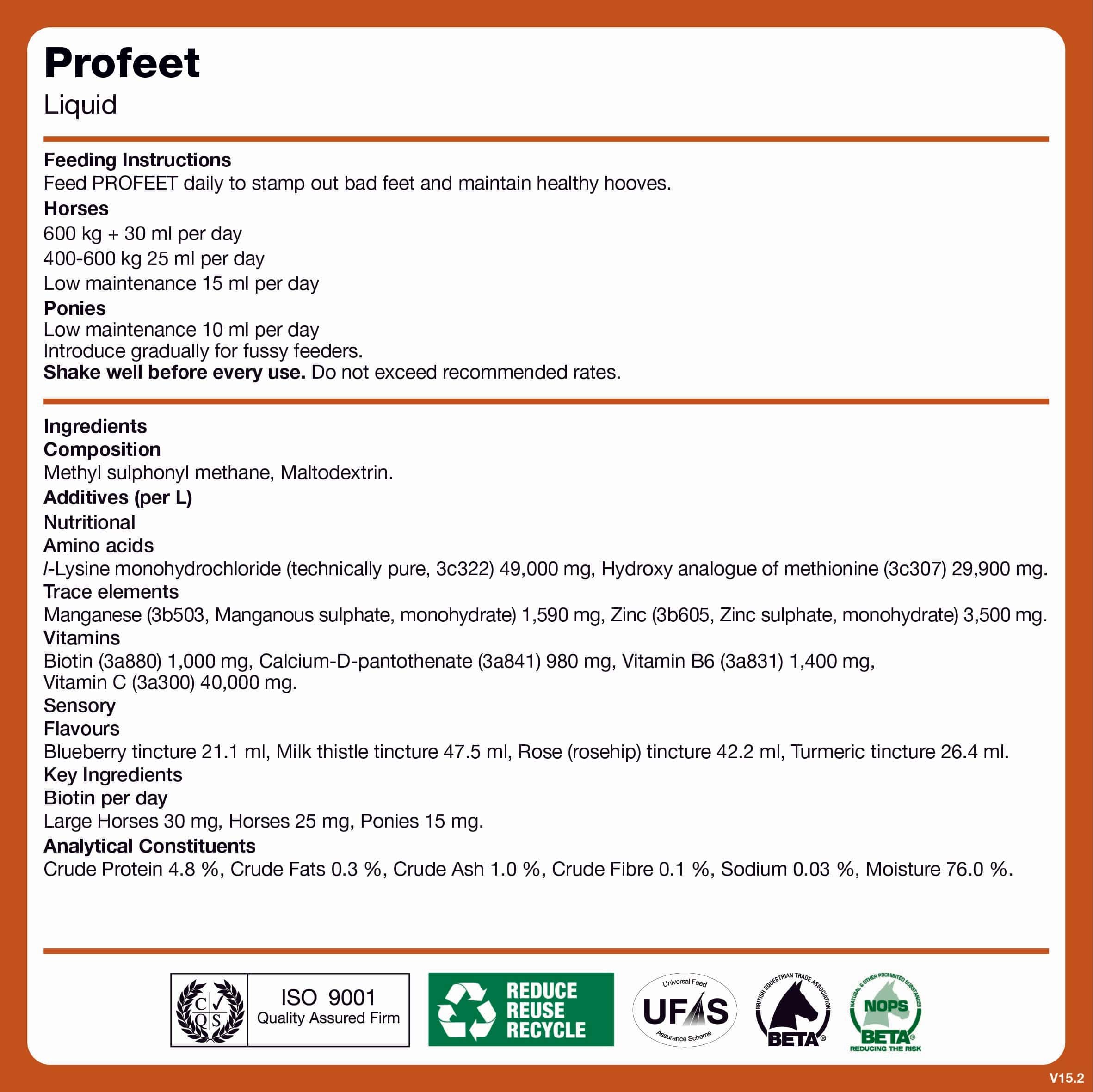 naf-equine PROFEET Liquid Liquid Supplement