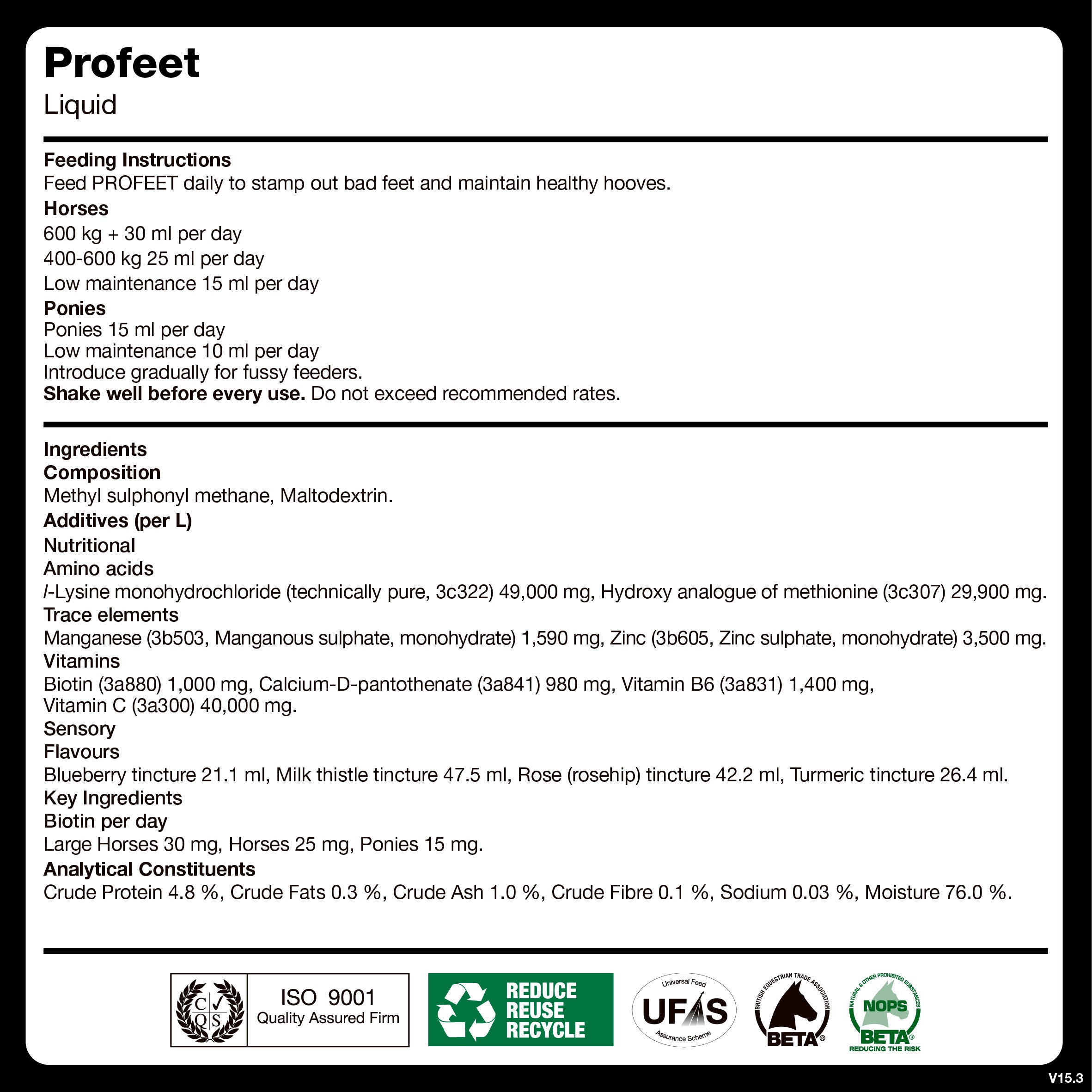 naf-equine PROFEET Liquid Liquid Supplement