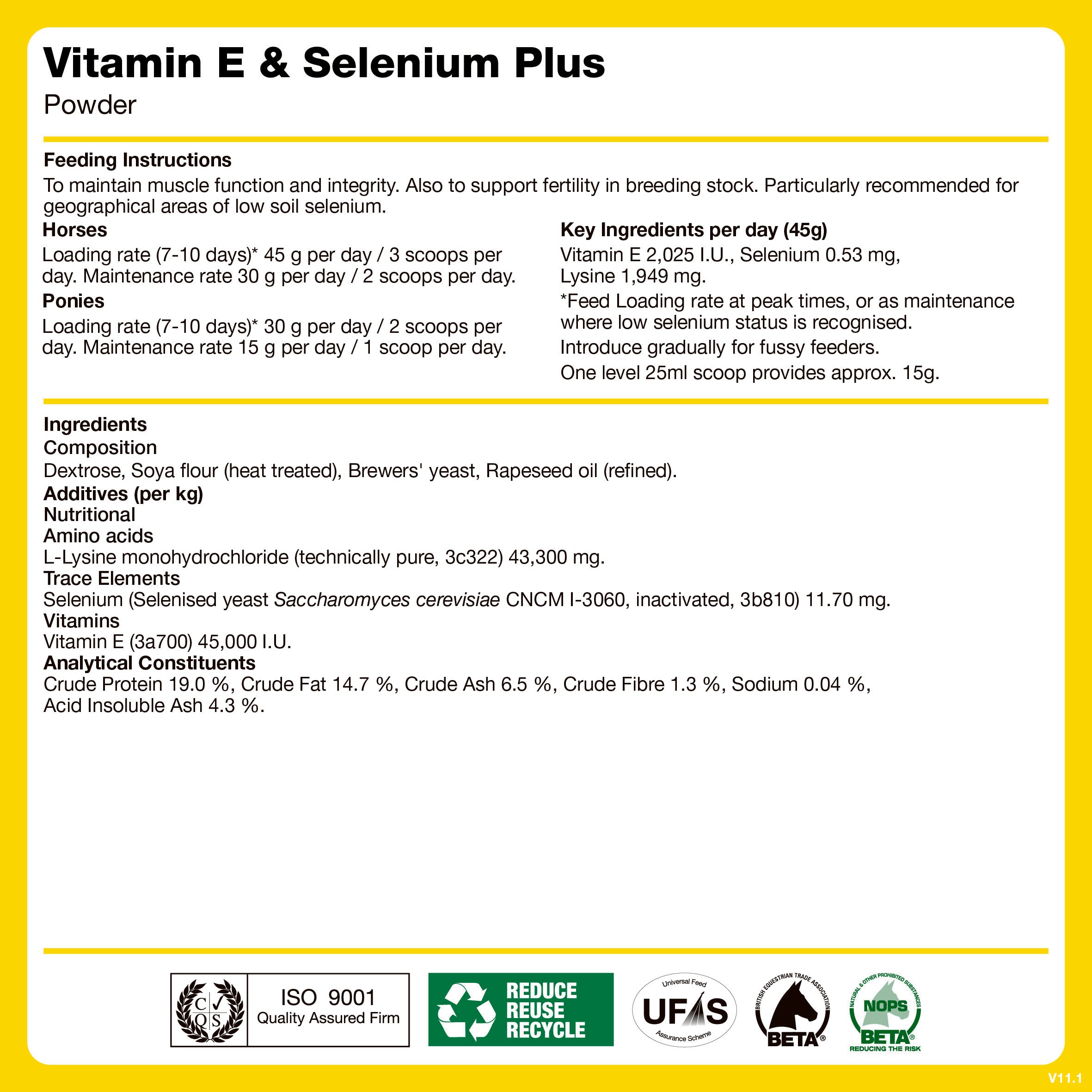 naf-equine Vitamin E & Selenium Plus Powder Supplement